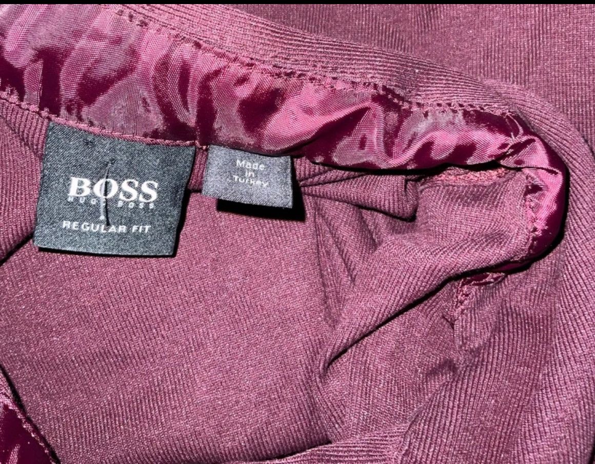 Hugo Boss Men’s used Boss polo zipper shirt maroon size S small Pre ow Size US S / EU 44-46 / 1 - 4 Thumbnail