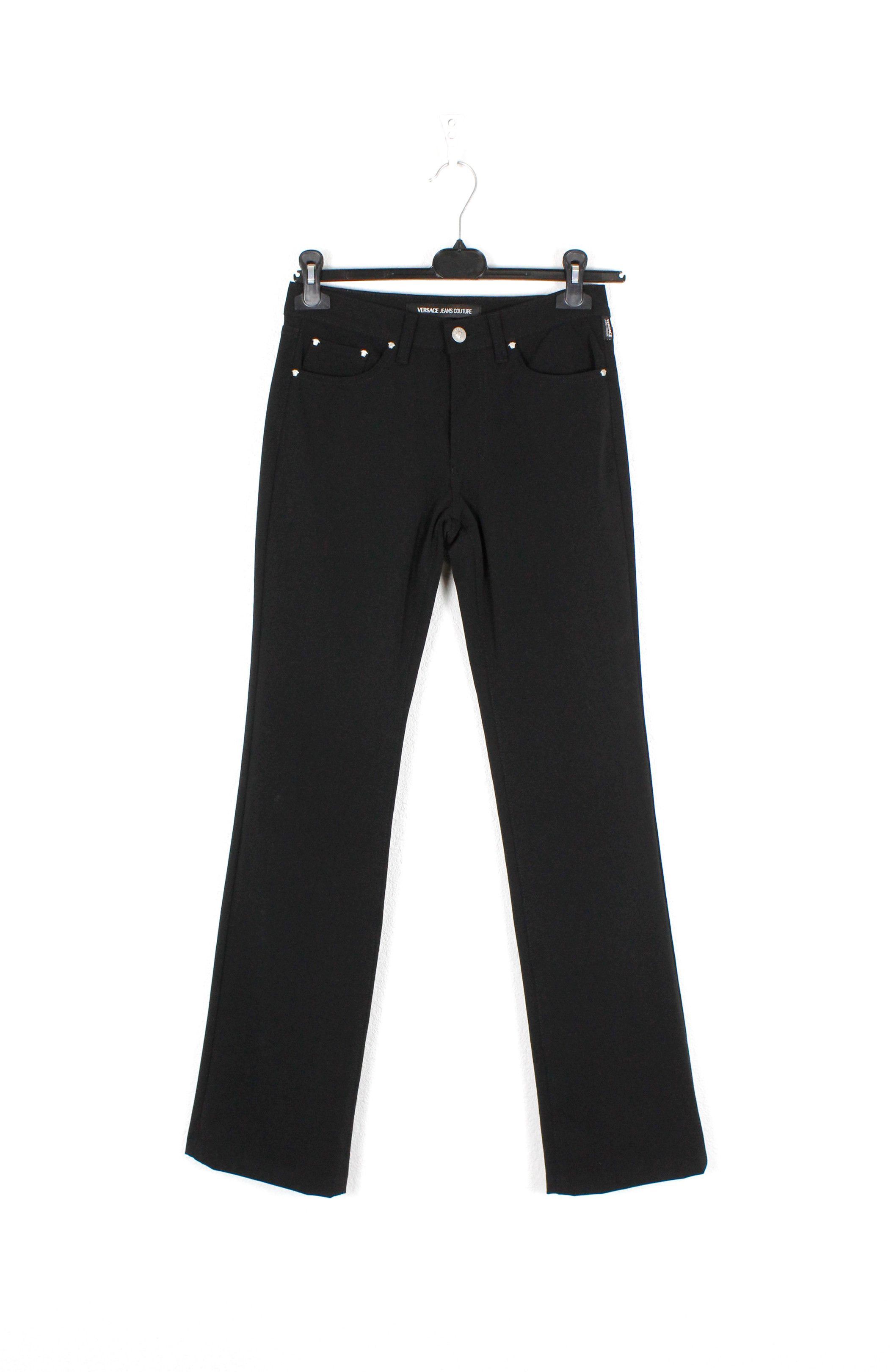 Versace Jeans Couture × Vintage Versace Jeans Couture Elastic Poly/Nylon Flare Pants Y2K Size 26" / US 2 / IT 38 - 1 Thumbnail