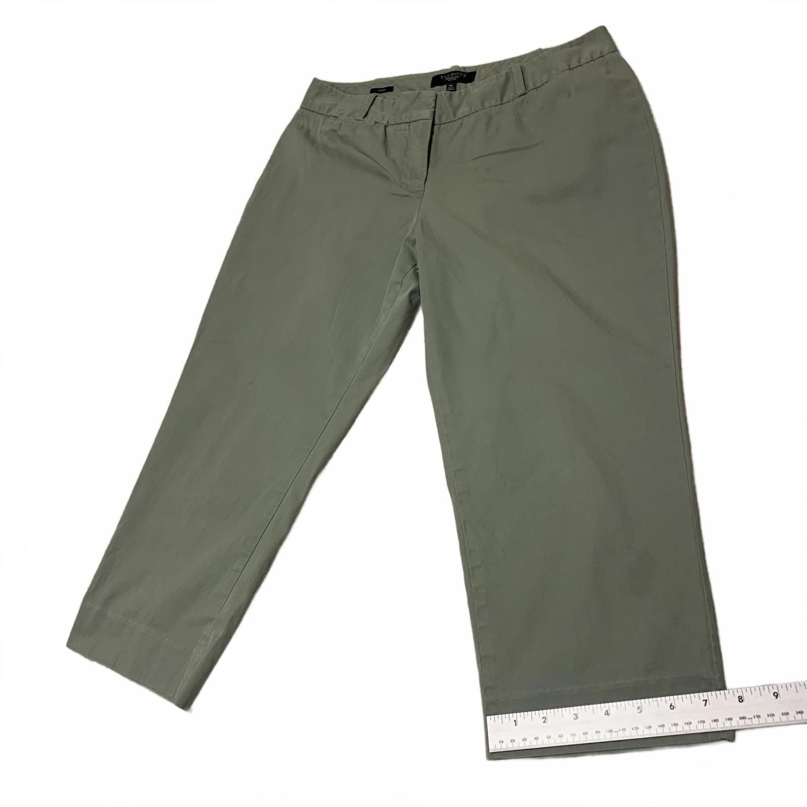 Other Talbots Women's Petites 10P Olive Green Cropped Pants Size 32" / US 10 / IT 46 - 5 Thumbnail