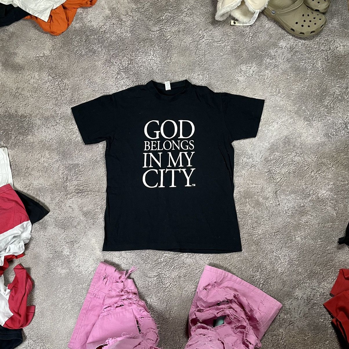 Vintage Vintage Y2K ADULT GOD FUNNY Tee BELONGS CITY M Size US M / EU 48-50 / 2 - 1 Thumbnail