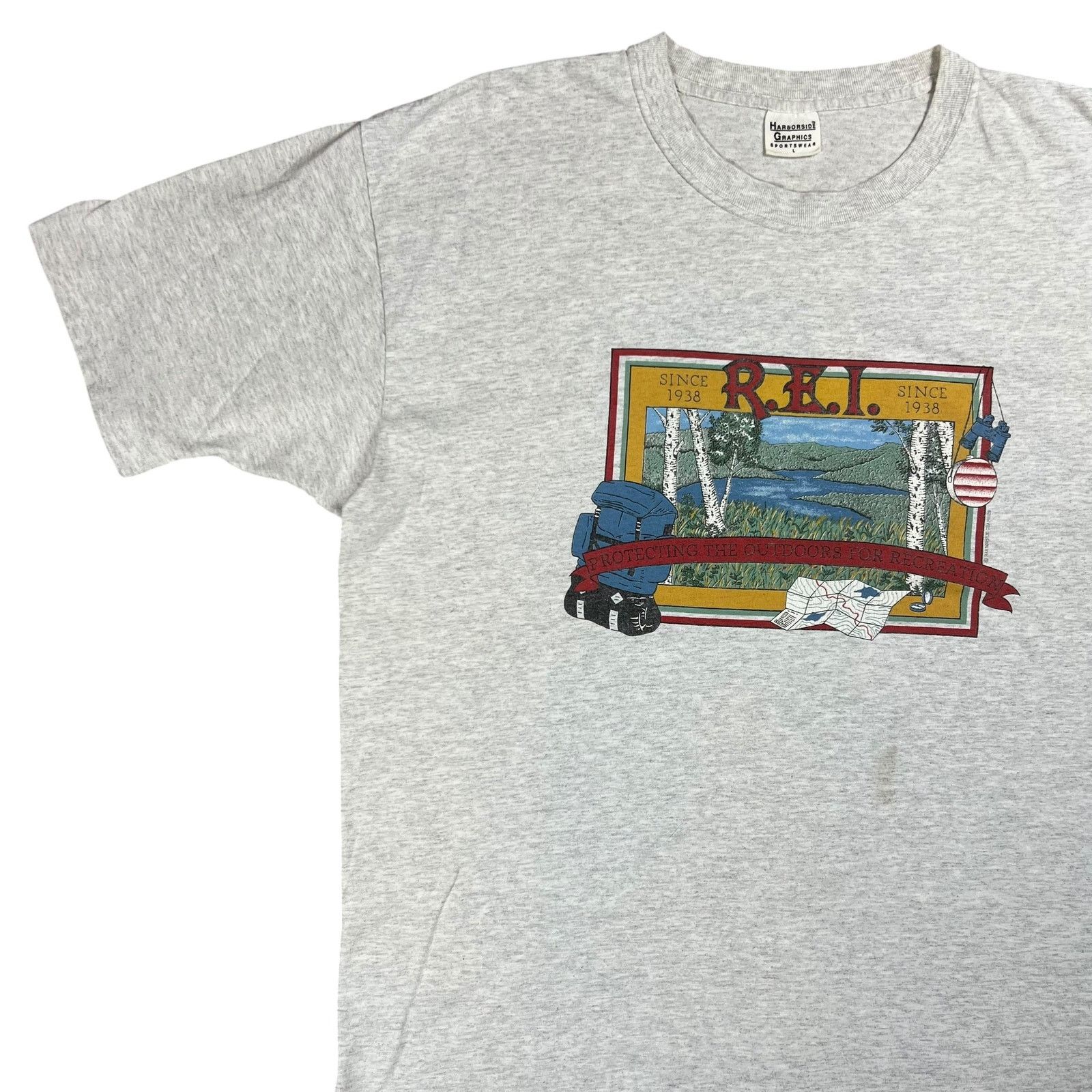Rei × Vintage Vintage 90s R.E.I. harborside graphics outdoors tee (XL) Size US XL / EU 56 / 4 - 4 Thumbnail