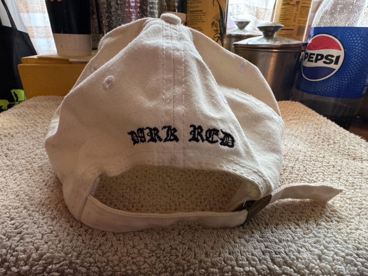 Other Shlohmo Dark Red Embroidered Rose White Hat Size ONE SIZE - 6 Thumbnail