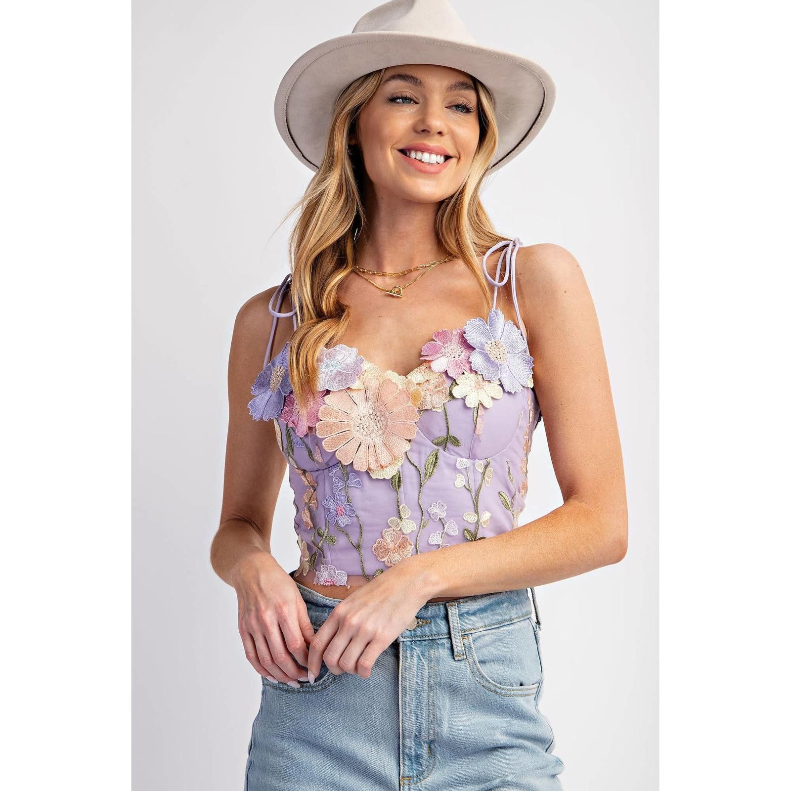 Other 3D Flower Embroidery Tank Top Size S / US 4 / IT 40 - 2 Thumbnail