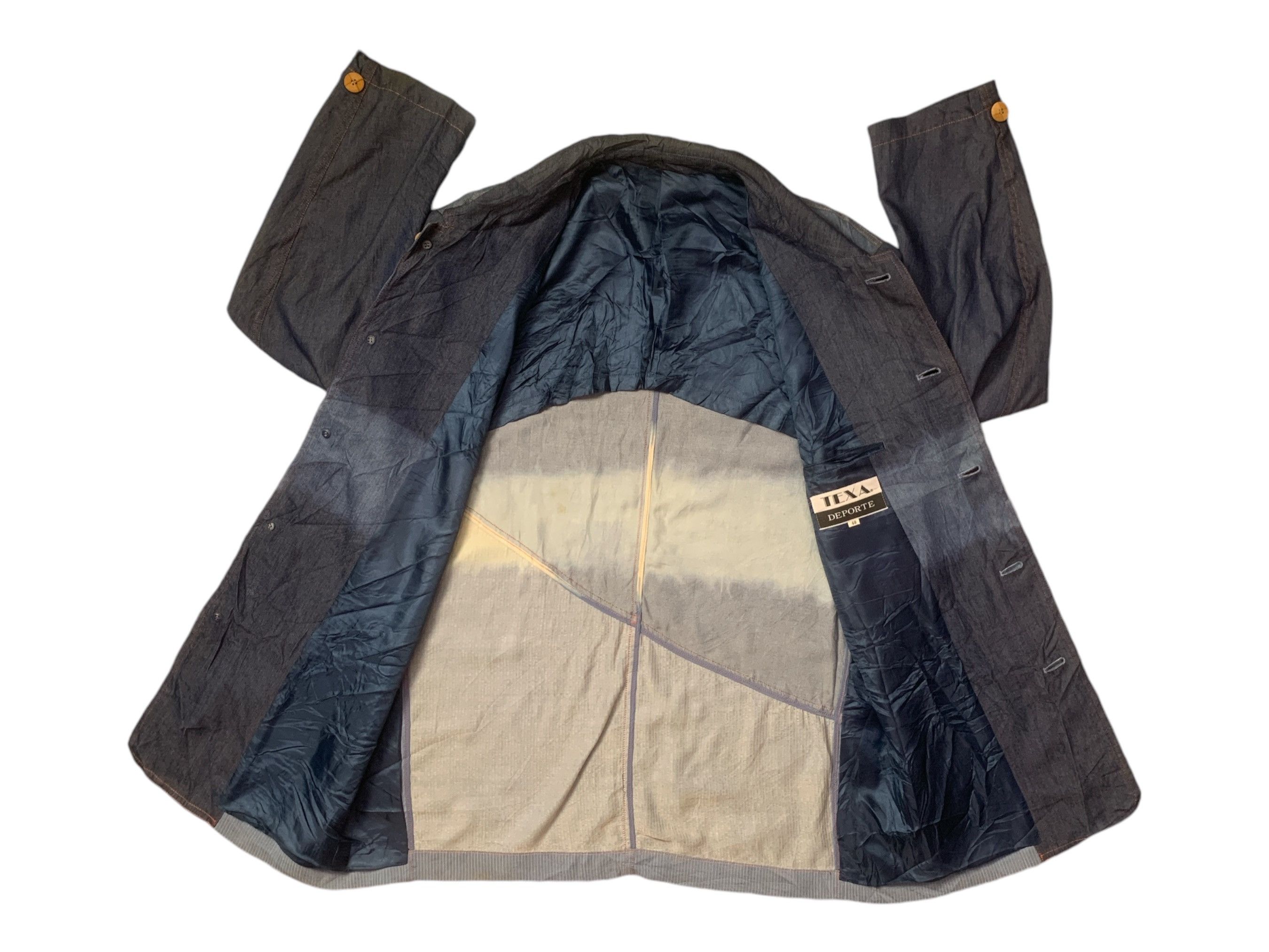Designer × Japanese Brand Rare Design Deporte Texa Soft Denim Coats Size XL / US 12-14 / IT 48-50 - 3 Thumbnail