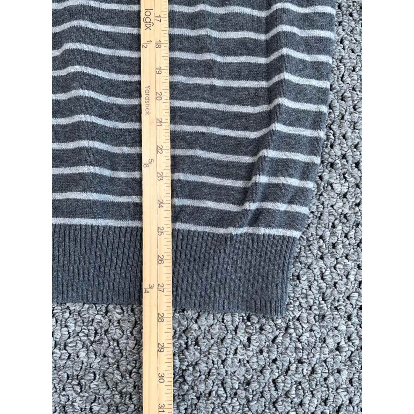 Vintage DULUTH Cotton Blend Chunky Knit Striped Sweater Adult XL Gray Crewneck Mens Size US XL / EU 56 / 4 - 6 Thumbnail