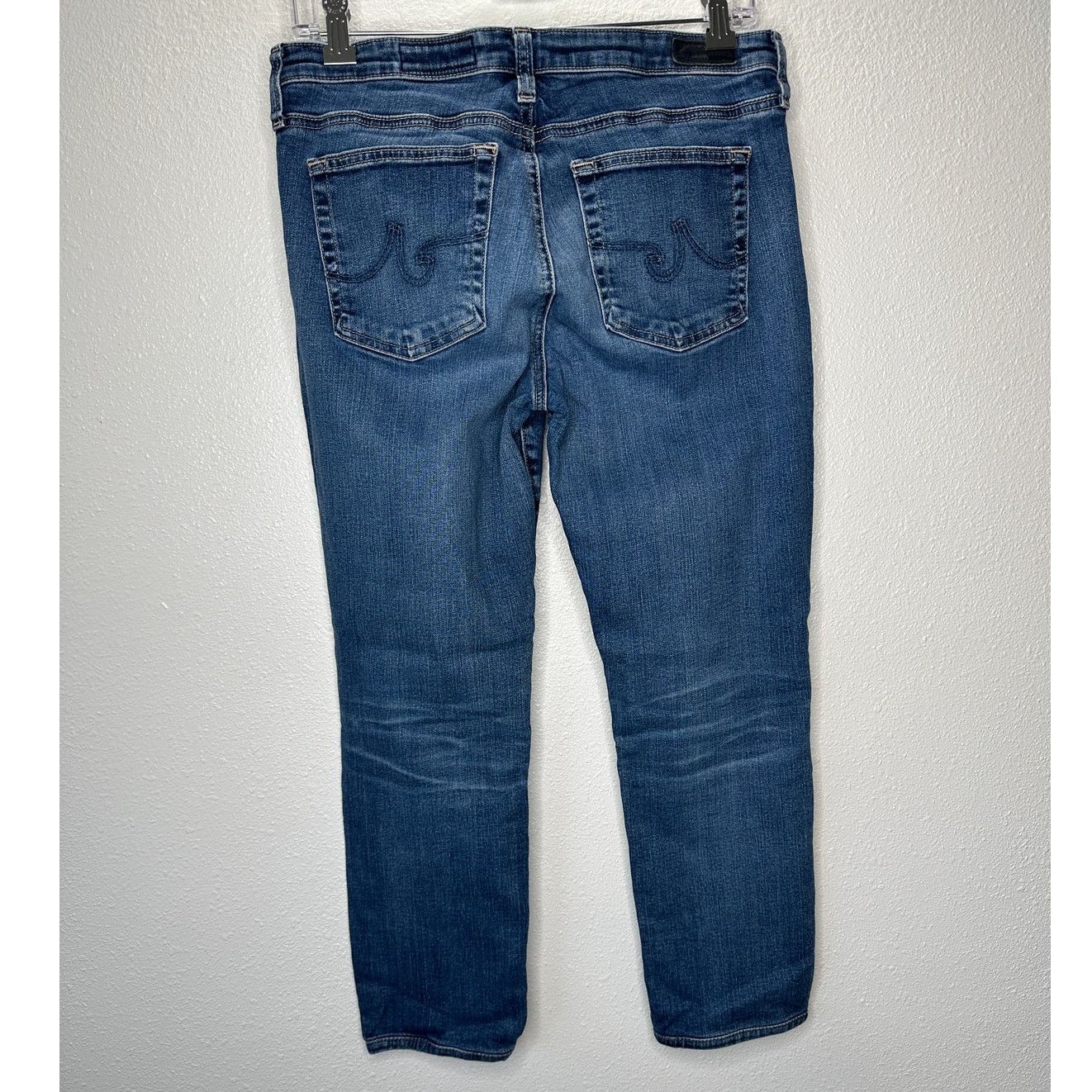 AG Adriano Goldschmied AG Dark Wash Whiskered Prima Cigarette Leg Jeans 30 Size 30" / US 8 / IT 44 - 6 Thumbnail