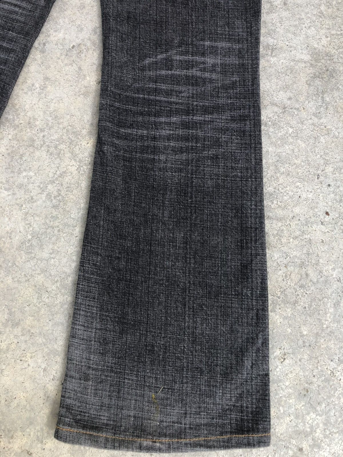 If Six Was Nine Japanese GL Heart Flared Jeans Distressed Denim Size US 33 - 12 Thumbnail
