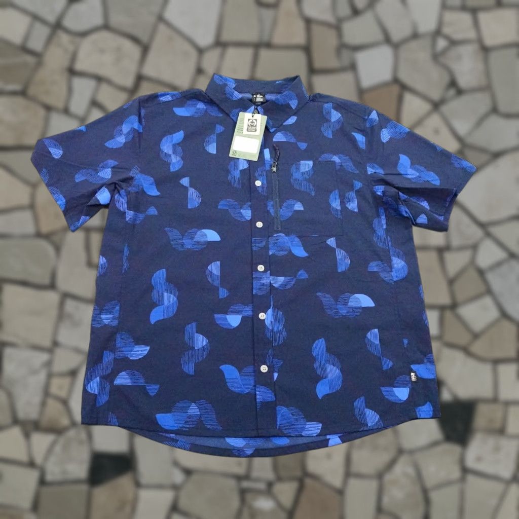 VINTAGE: No — skip; REI Shirt Large Blue Trailmade Short Sleeve Co-op Hiking UPF 50+ Quick Dry NEW