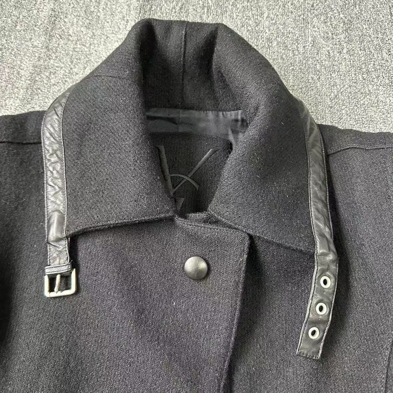Yves Saint Laurent YSL Dark Black Wool Leather Vest 50 99 New Size US M / EU 48-50 / 2 - 3 Thumbnail
