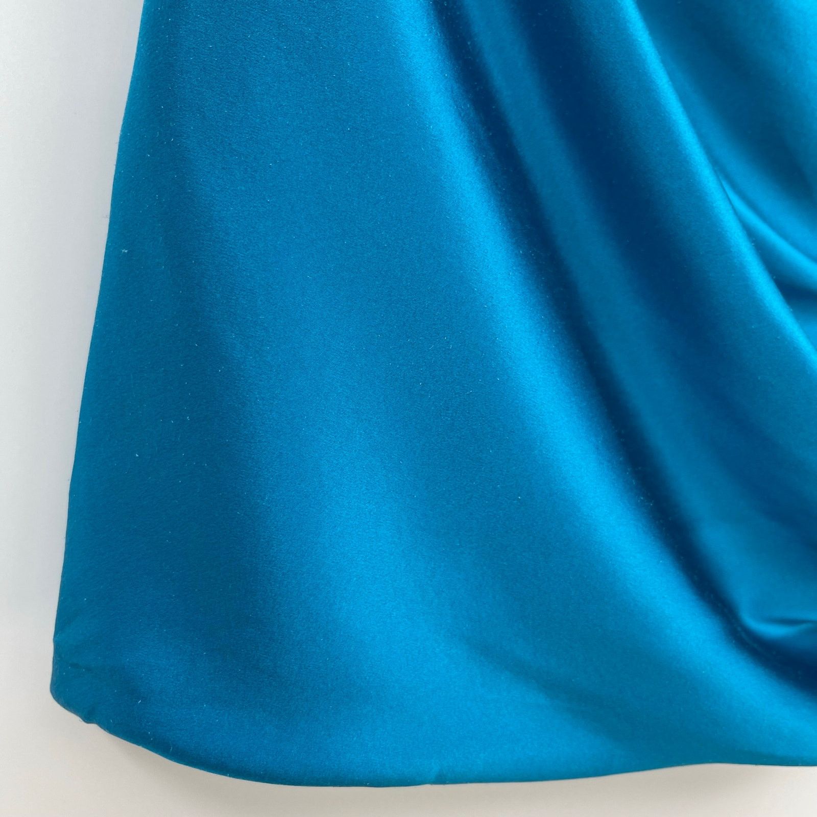 Other The Sei | Ruched Mini Skirt in Lake Teal Blue Silk 6 w/ Tags Size 28" / US 6 / IT 42 - 6 Thumbnail