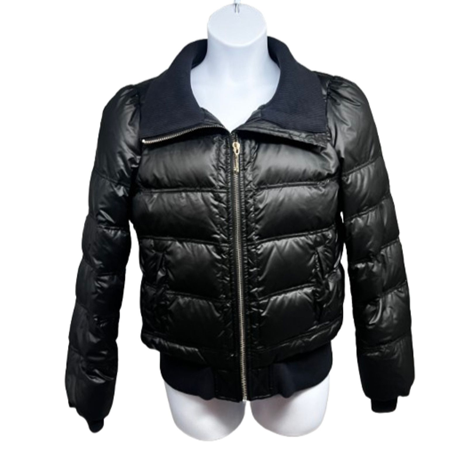 Juicy Couture Juicy Couture Black Down Puffer Zip Up Jacket XL Pockets Size XL / US 12-14 / IT 48-50 - 2 Thumbnail