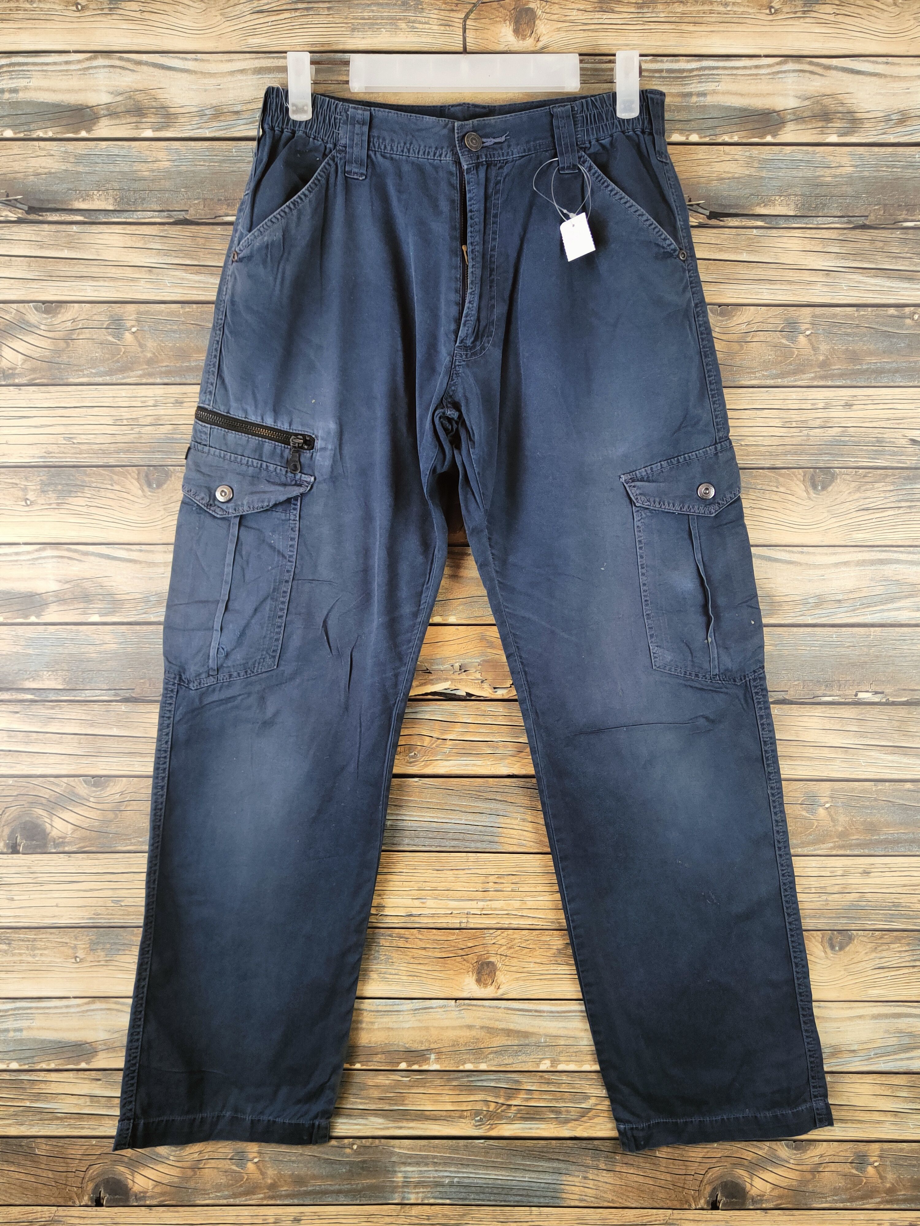 Japanese Brand DL GW Blue Multipocket utility Cargo Pants #46-293 Size US 28 / EU 44 - 1 Thumbnail