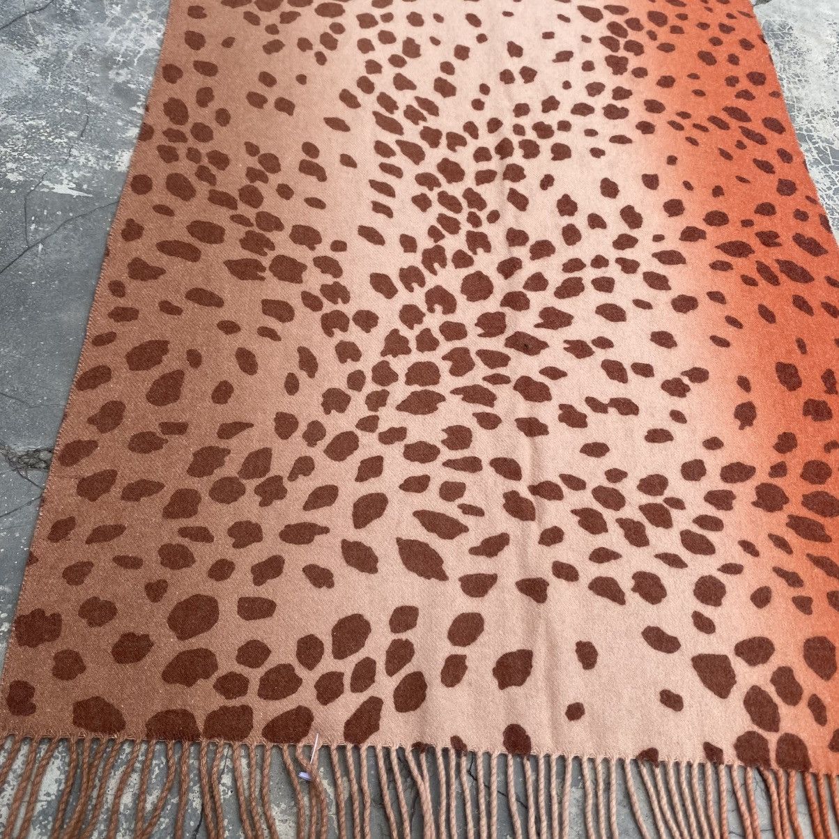 Borsalino BORSALINO Leopard Wool Scarf Size ONE SIZE - 7 Thumbnail