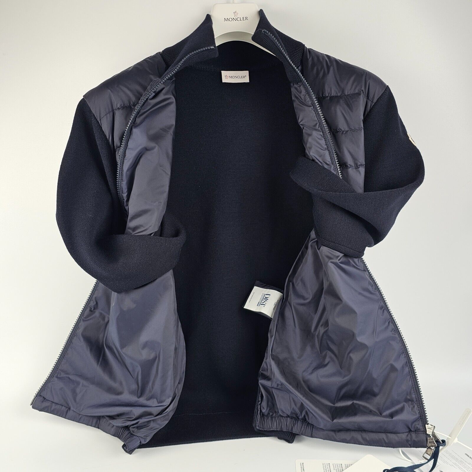 Moncler MONCLER Men's Navy Wool Down Cardigan New S Size US S / EU 44-46 / 1 - 4 Thumbnail