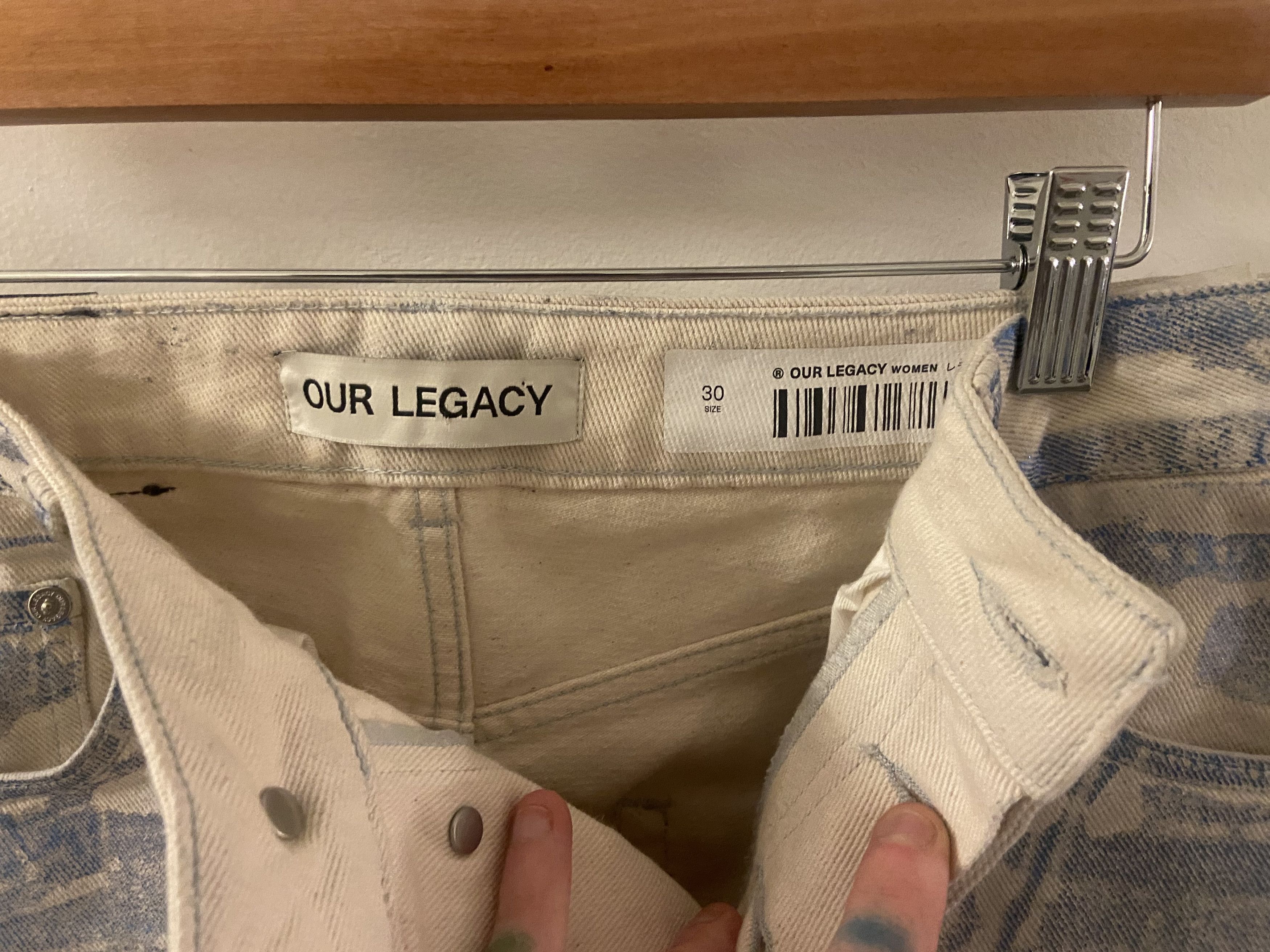 Our Legacy Our Legacy Metallic Jeans Size US 33 - 5 Thumbnail