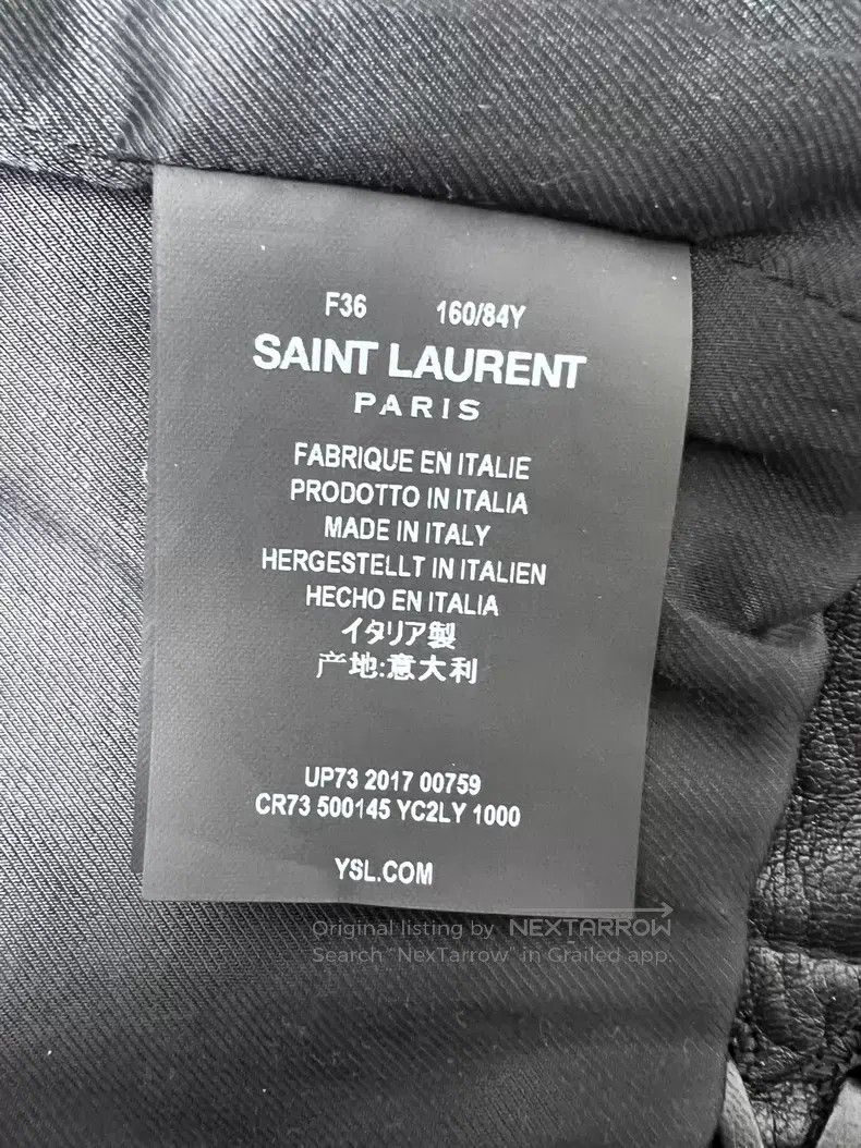 Saint Laurent Paris Saint Laurent Paris Double Zipper Black Leather Moto Jacke Size XS / US 0-2 / IT 36-38 - 6 Thumbnail