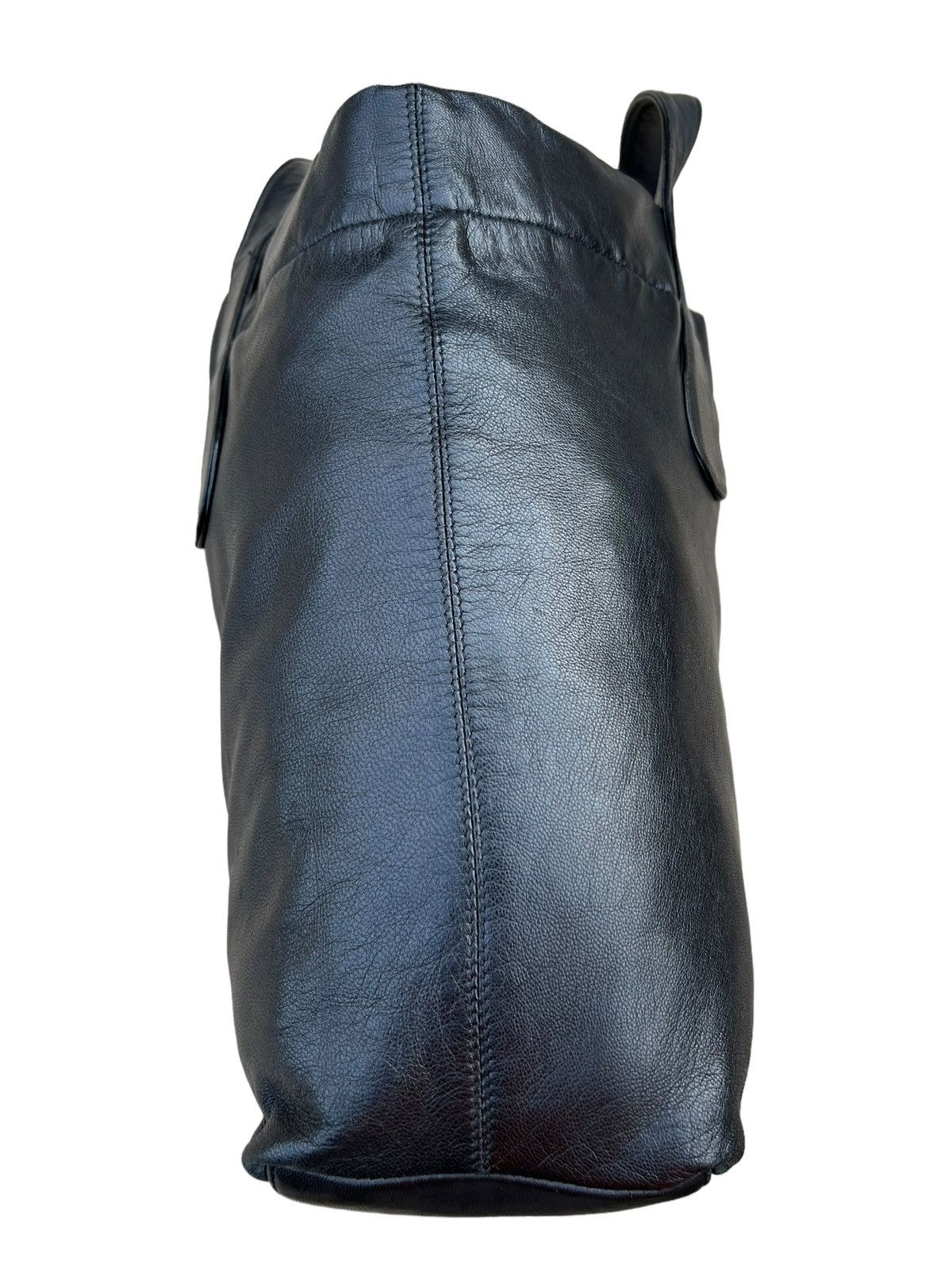 Yohji Yamamoto Yohji Yamamoto Y’s for Living Black Leather Mini Tote Bag Size ONE SIZE - 9 Thumbnail