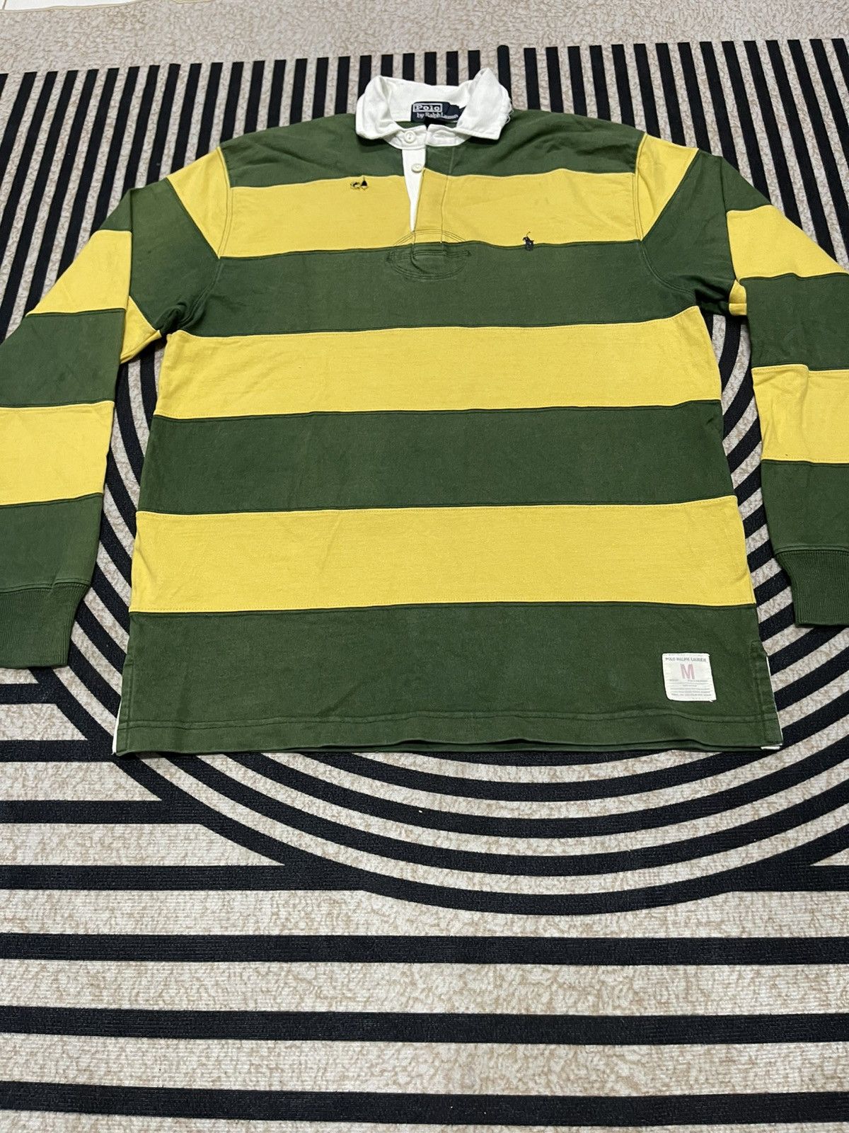 Polo Ralph Lauren 1990 POLO RALPH LAUREN STRIPES KANYE WEST STYLE POLO SHIRT Size US M / EU 48-50 / 2 - 5 Thumbnail