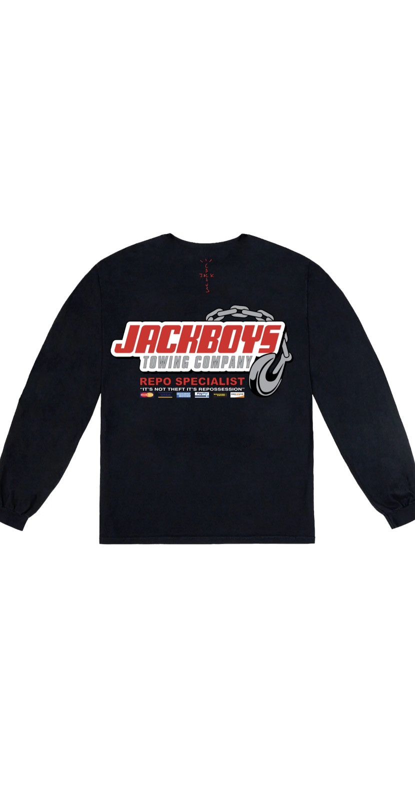 image of Travis Scott Jackboys Truck L/s in Black, Men's (Size Large)