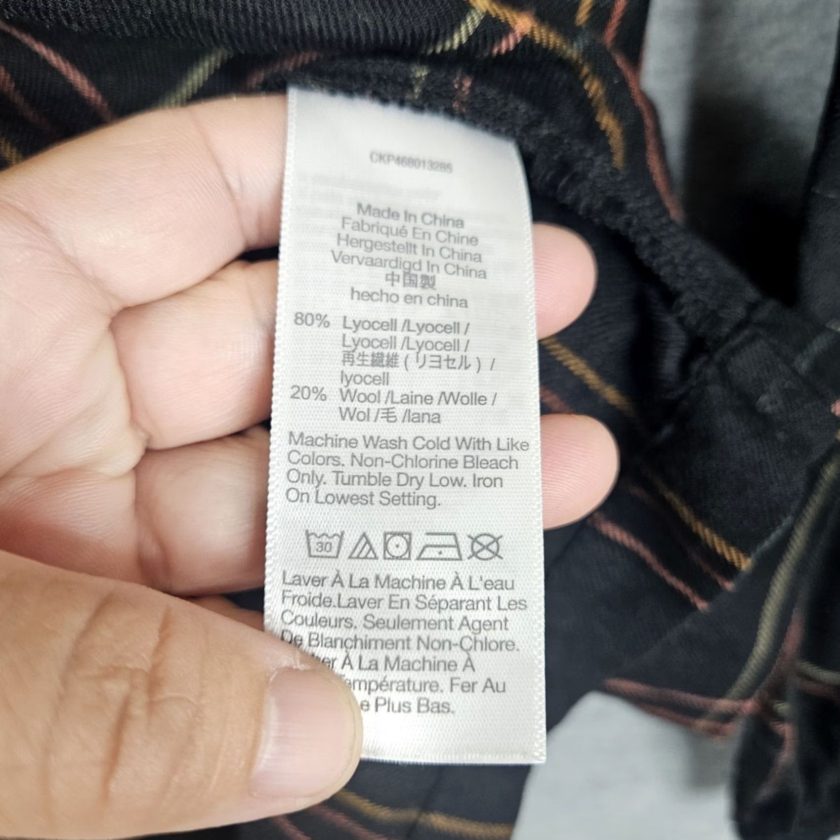 Madewell Madewell Windowpane Shirred Peasant Top Long Sleeve XXS Blouse Womens Multicolor Pattern Check V-Neck Pullover All Seasons Regular Fit Size XXS / US 00 / IT 34 - 6 Thumbnail