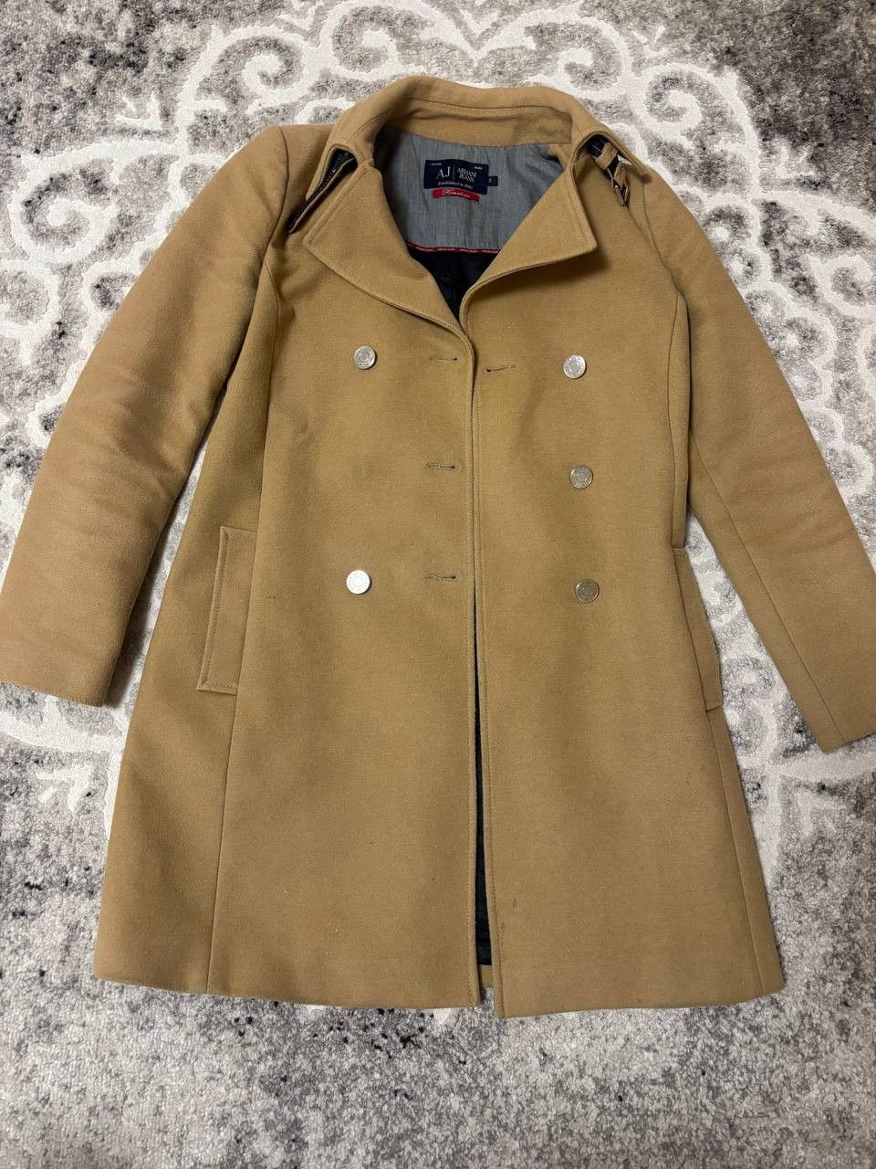 Armani Armani Jeans Camel Wool Coat – Women’s EU 38 – “Timeless” Size XS / US 0-2 / IT 36-38 - 11 Thumbnail