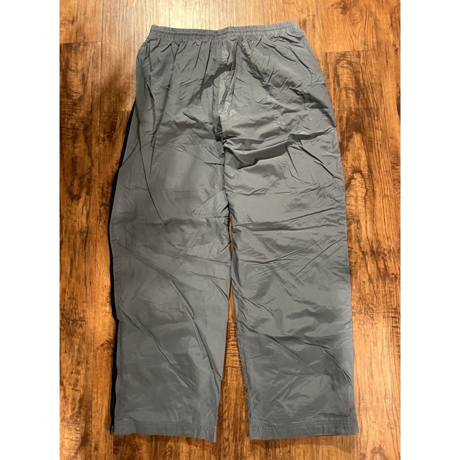 Nike VINTAGE Nike Baggy Grey Blue Track Pants Men XL 00s Striped Swoosh Pocket Nike Dri-FIT Size US 36 / EU 52 - 4 Thumbnail