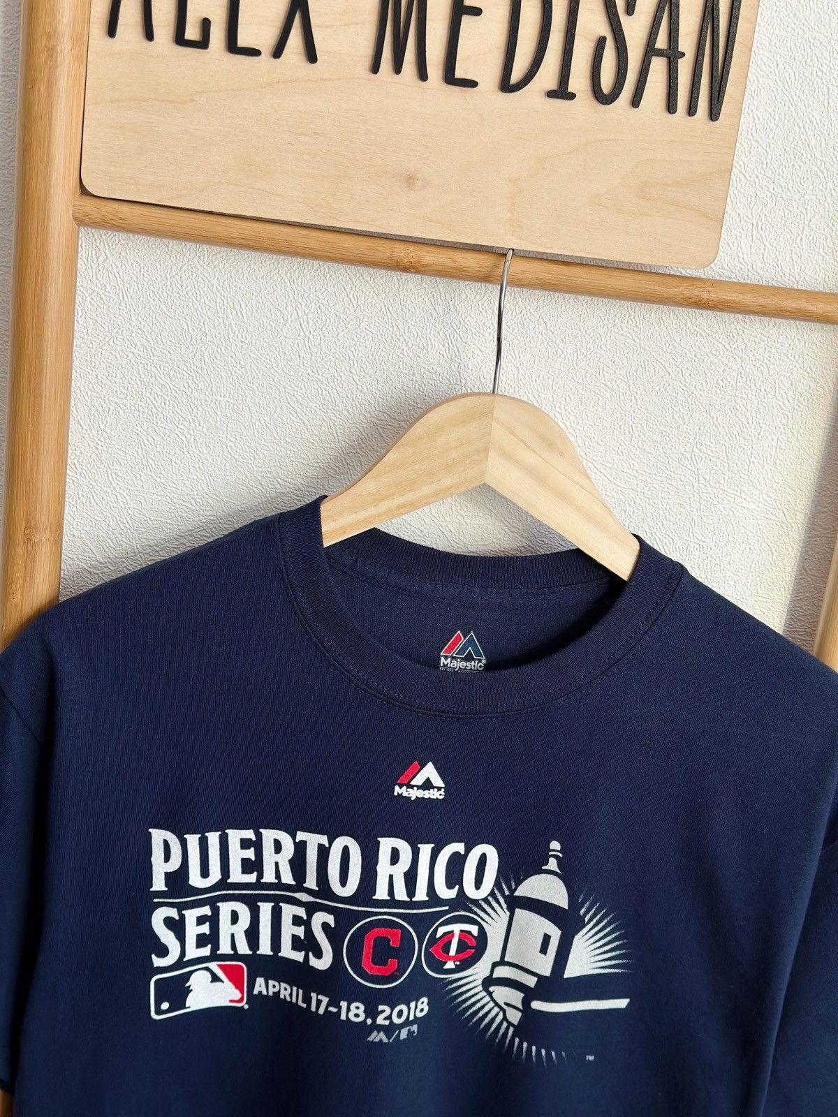 MLB × Majestic × Vintage Majestic MLB Puerto Rico Series T-Shirt Navy Size US M / EU 48-50 / 2 - 3 Thumbnail