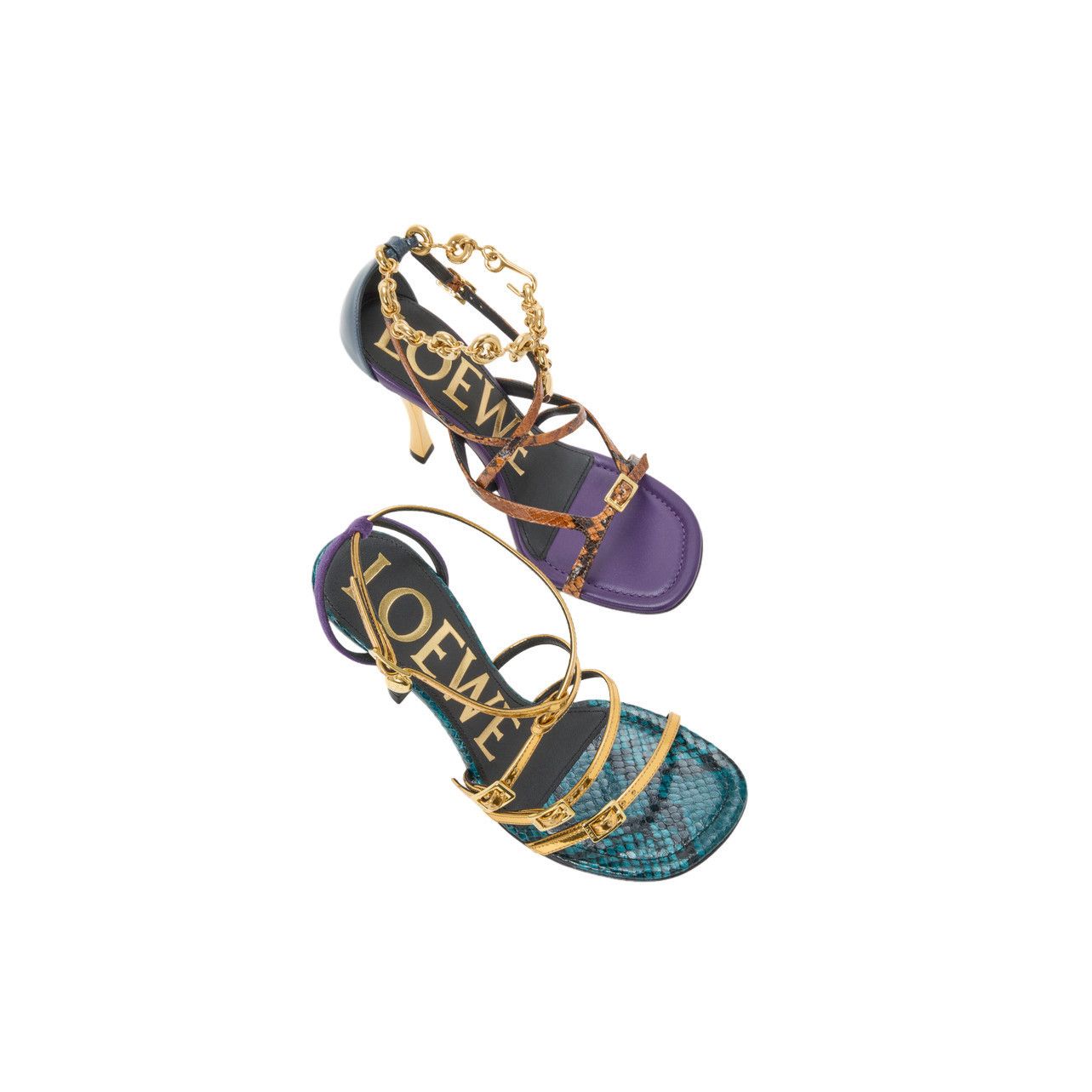 Loewe LOEWE $1800 Comic Gold/Multicolor Sandals New & Authentic (W Size US 7 / IT 37 - 3 Thumbnail