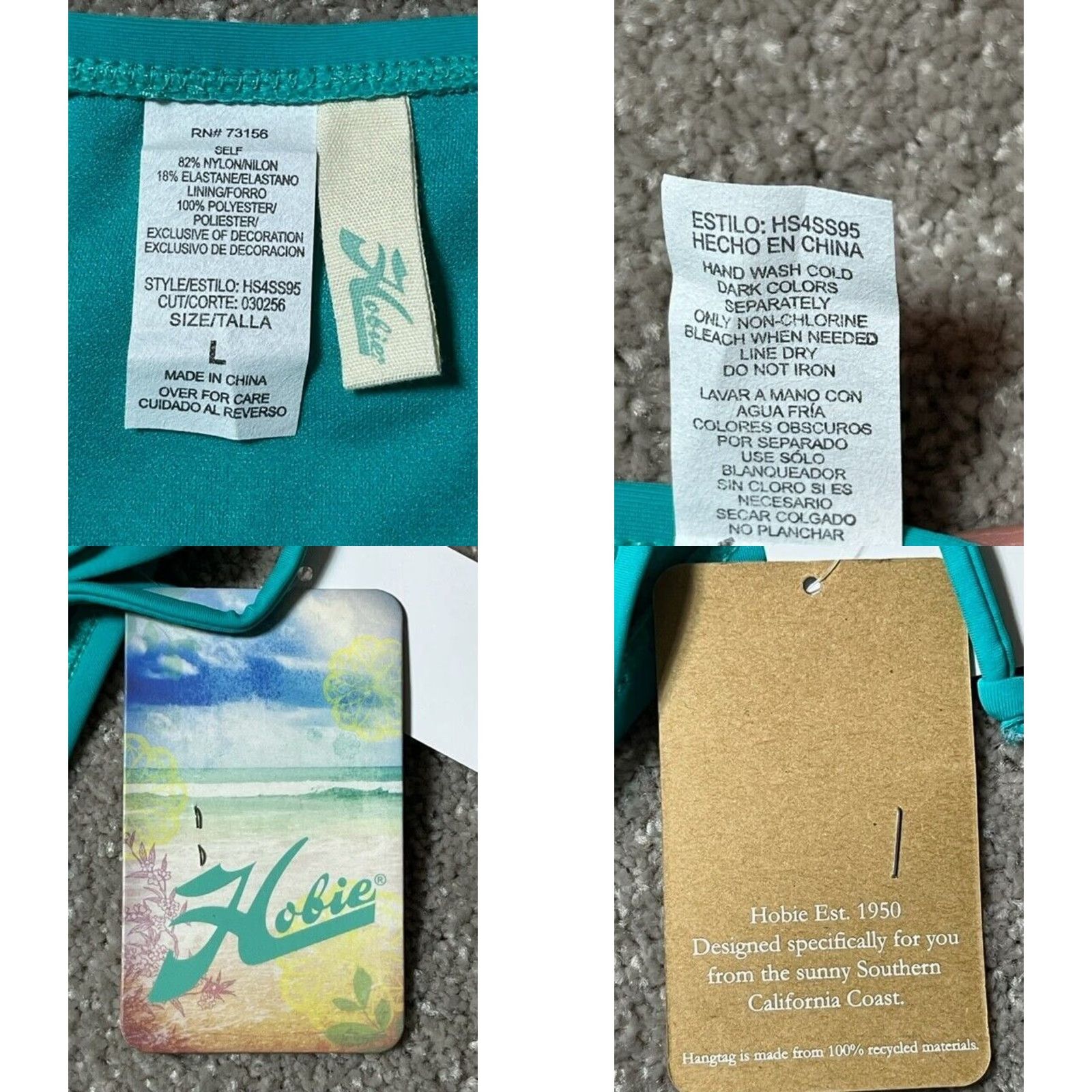 Vintage Hobie Bikini Swim Bottom L Tribal Beaded Festival Coastal Retro Y2K Hippie Women Beach Size 36" / US 14 / IT 50 - 8 Thumbnail