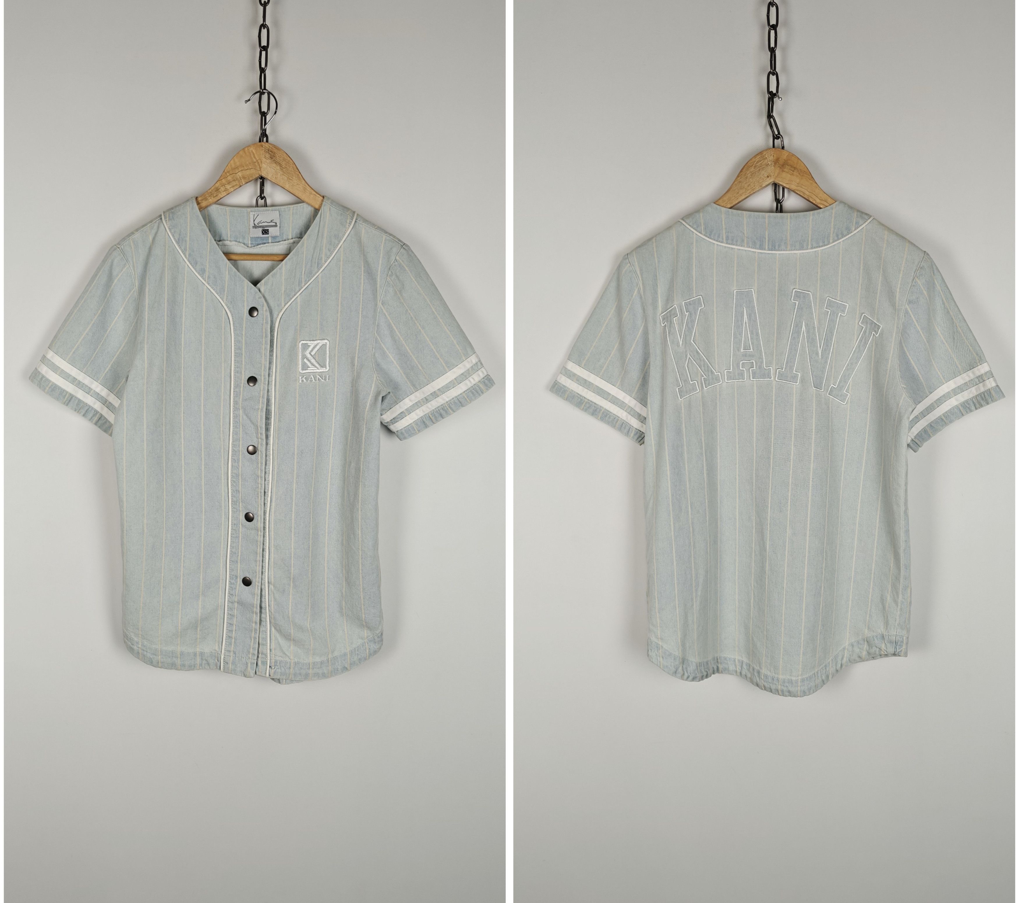 Karl Kani Karl Kani Striped Jersey Shirt Cotton Logo size XS Size US XS / EU 42 / 0 - 1 Thumbnail