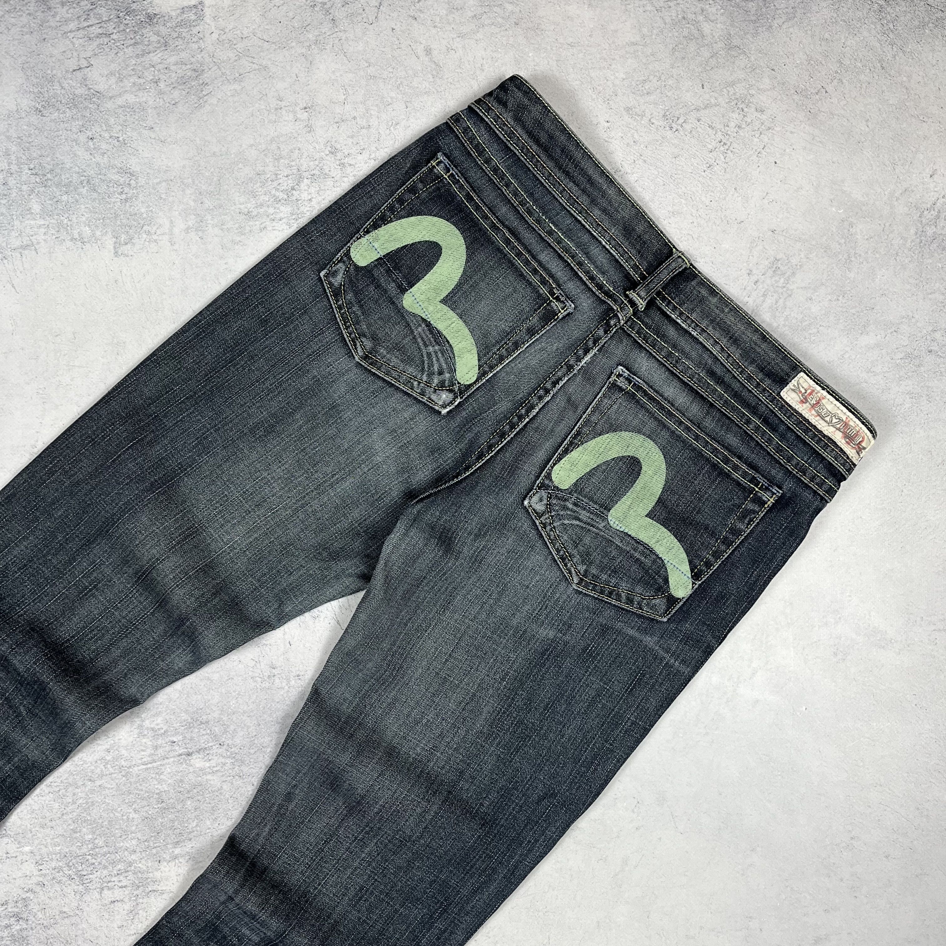 Evisu × Puma Vintage Evisu X Puma Y2K Low Rise Jeans Pants Size 29" - 2 Thumbnail