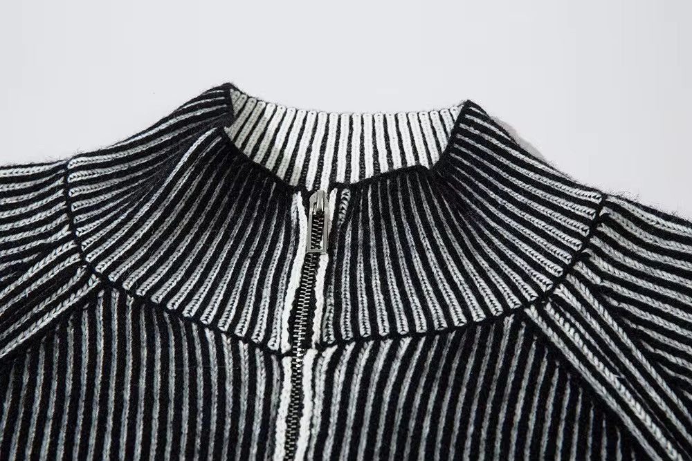 Designer × Vintage Streetwear Design Washed Zipper Retro Jacket Sweater Size US L / EU 52-54 / 3 - 3 Thumbnail