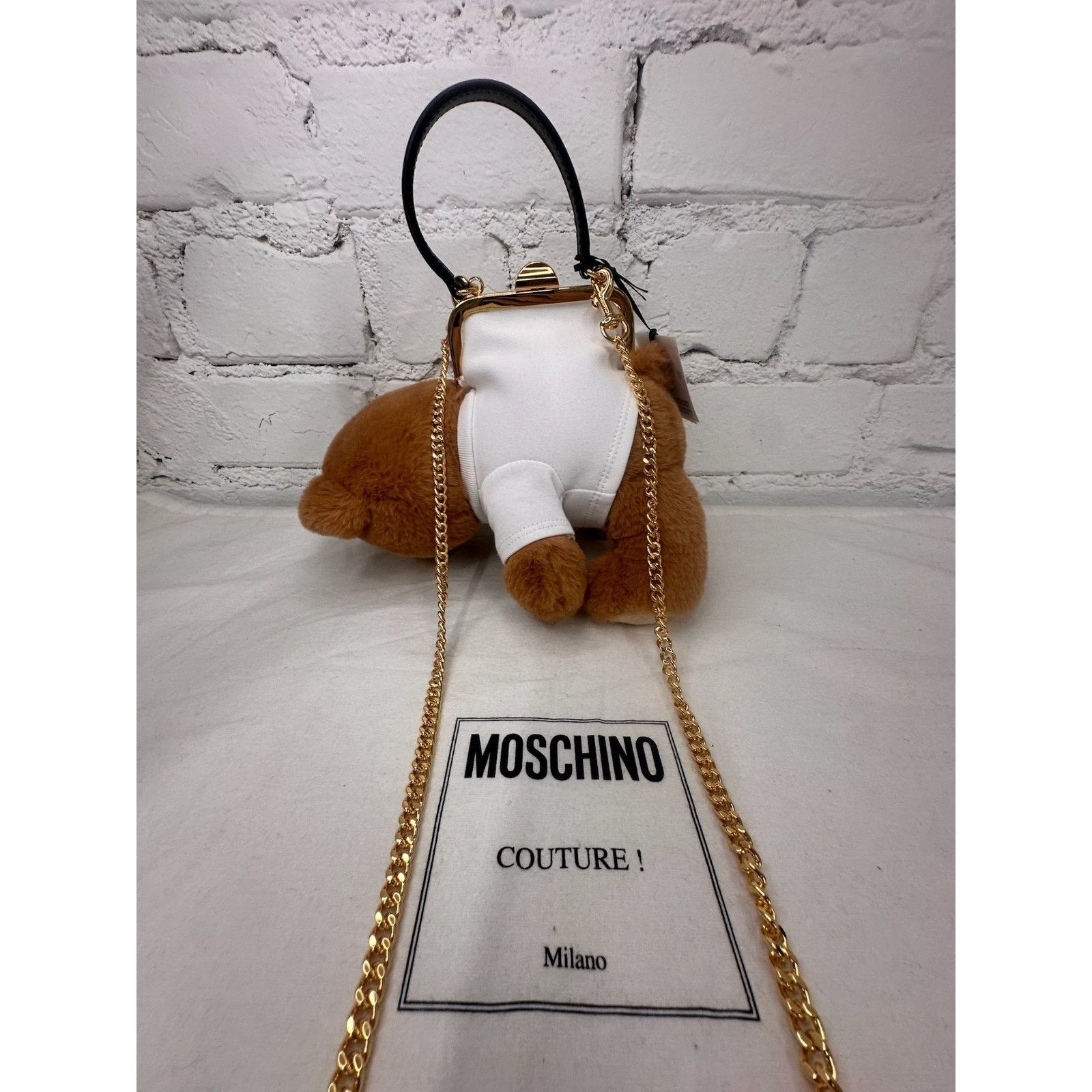 Moschino AW24 Moschino Couture Plush Teddy Bear Handle Crossbody Bag Size ONE SIZE - 14 Thumbnail