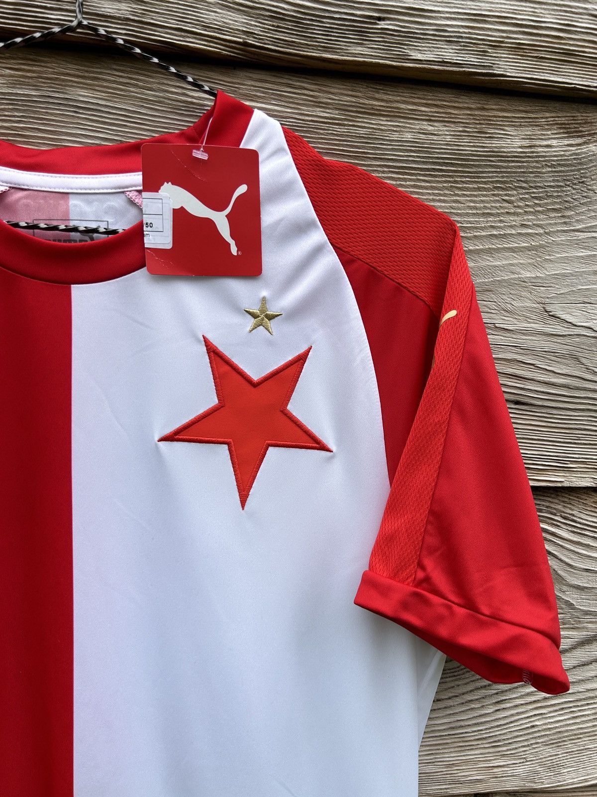 Puma BNWT Slavia Praha Prague 2019/20 Home Kit Puma Soccer Jersey Size US M / EU 48-50 / 2 - 2 Thumbnail