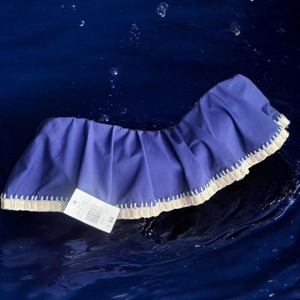 Other NWT PQ Swim Platinum Crochet Trim Flutter Bikini Top Size M Size M / US 6-8 / IT 42-44 - 6 Thumbnail