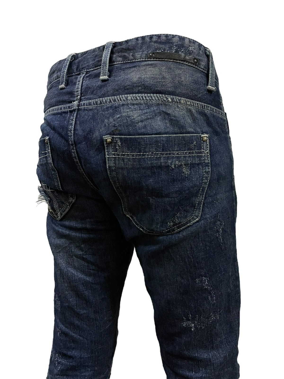 14th Addiction 14Th Addiction Sheepskin Hybrid Denim Destroy Jeans Size US 31 - 9 Thumbnail