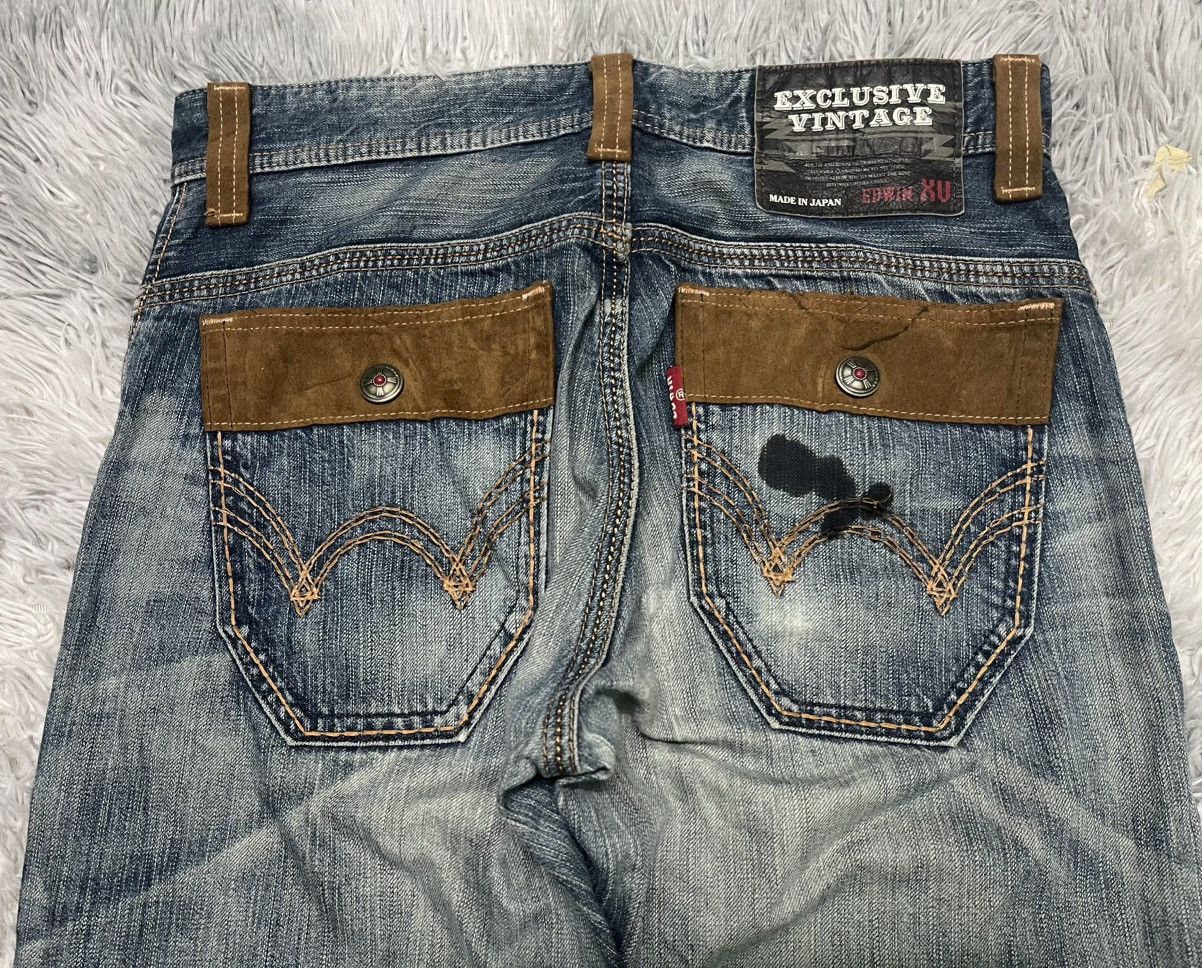 Edwin VINTAGE EDWIN EXCLUSIVE VINTAGE DISTRESSED JEANS RARE Size US 34 / EU 50 - 15 Thumbnail