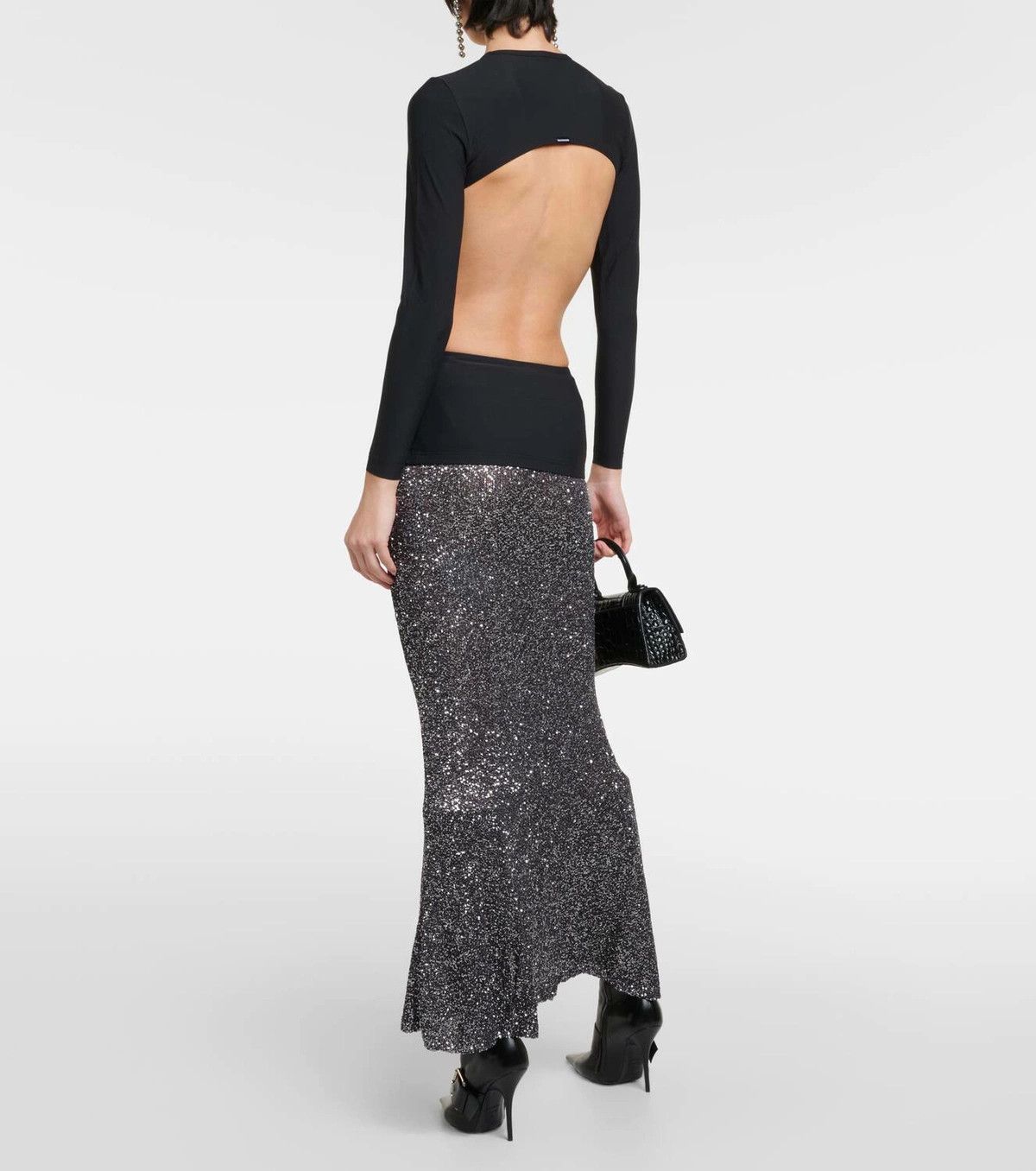 Balenciaga o1y0625 Cutout Top in Black Size XS / US 0-2 / IT 36-38 - 5 Thumbnail