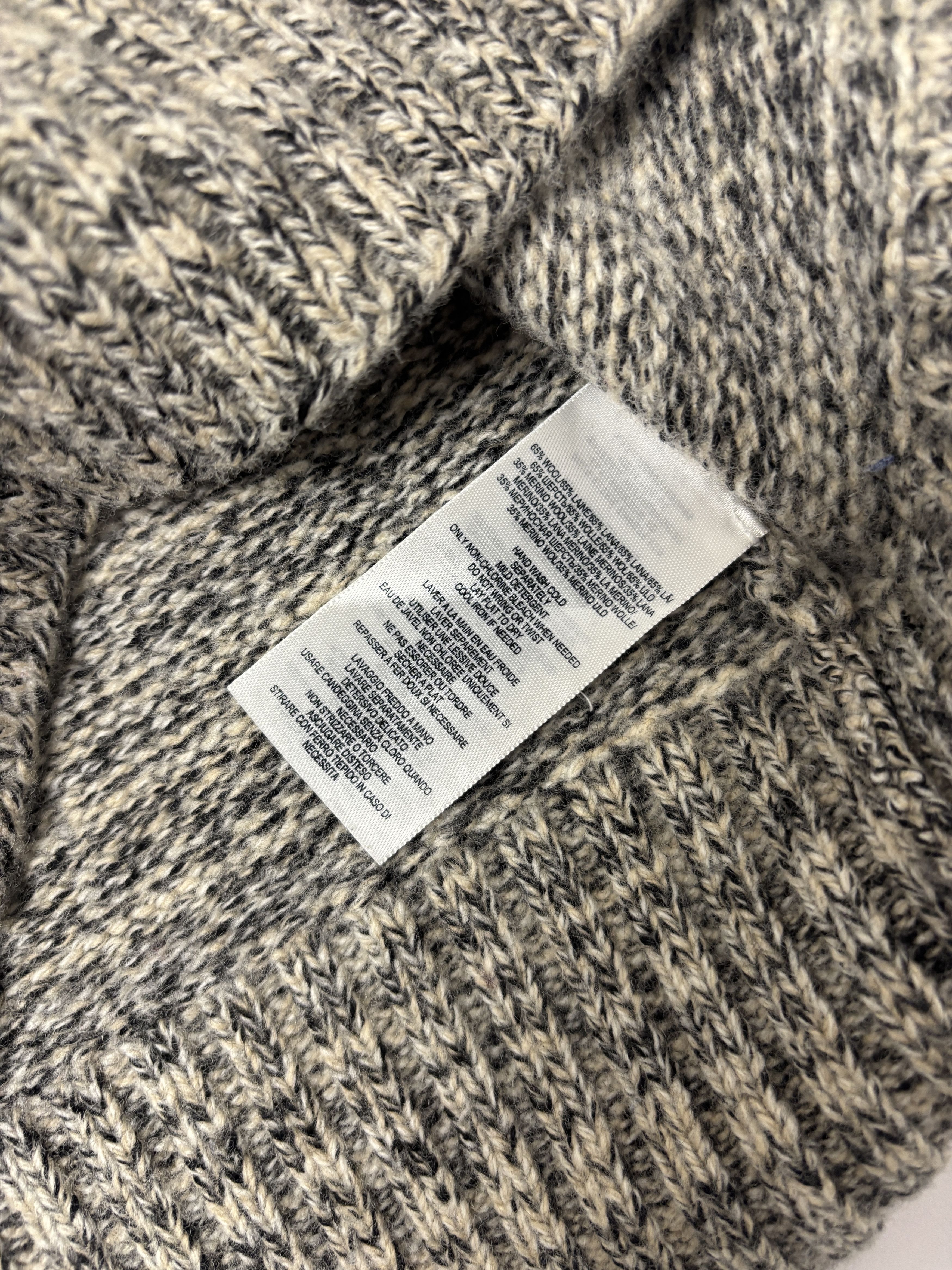 RRL Ralph Lauren RRL Grey Mélange Wool Turtleneck Sweater Heavy Knit Size US S / EU 44-46 / 1 - 6 Thumbnail