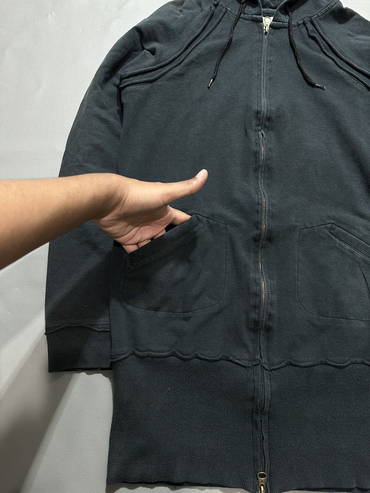 20471120 DISTRESSED ZIP HOODIE BALENCIAGA RAF SIMONS IFSIX LGB STYLE Size US S / EU 44-46 / 1 - 5 Thumbnail