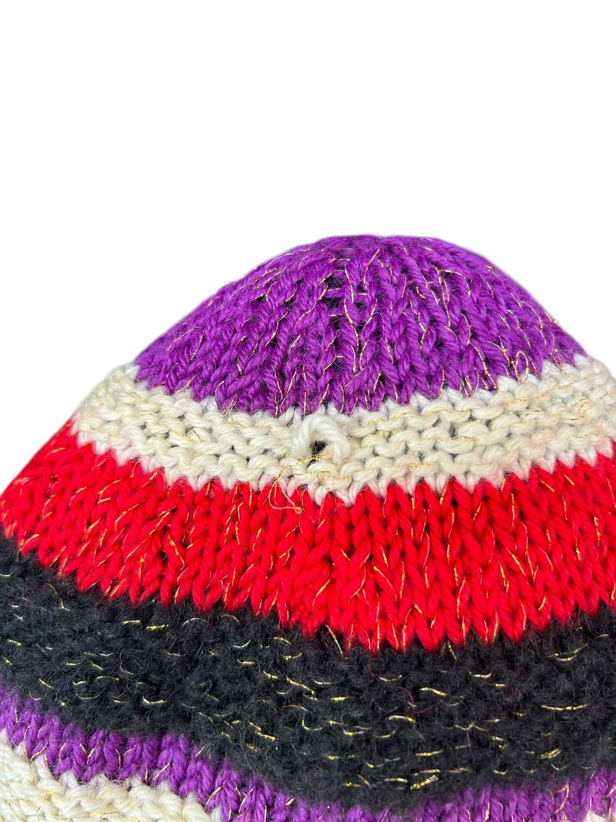 Japanese Brand × Kapital × Vintage Crochet Knitted Handmade Rare Beanie Hats ☠️☠️ Size ONE SIZE - 7 Thumbnail