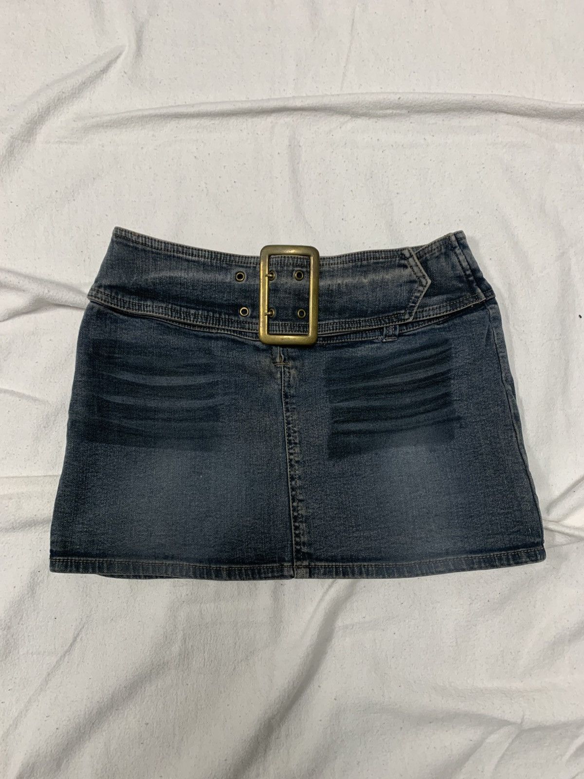 Hysteric Glamour × If Six Was Nine × Japanese Brand AVANT GARDE VINTAGE BELTED MINI FADED DENIM SKIRT Size 27" / US 4 / IT 40 - 1 Thumbnail