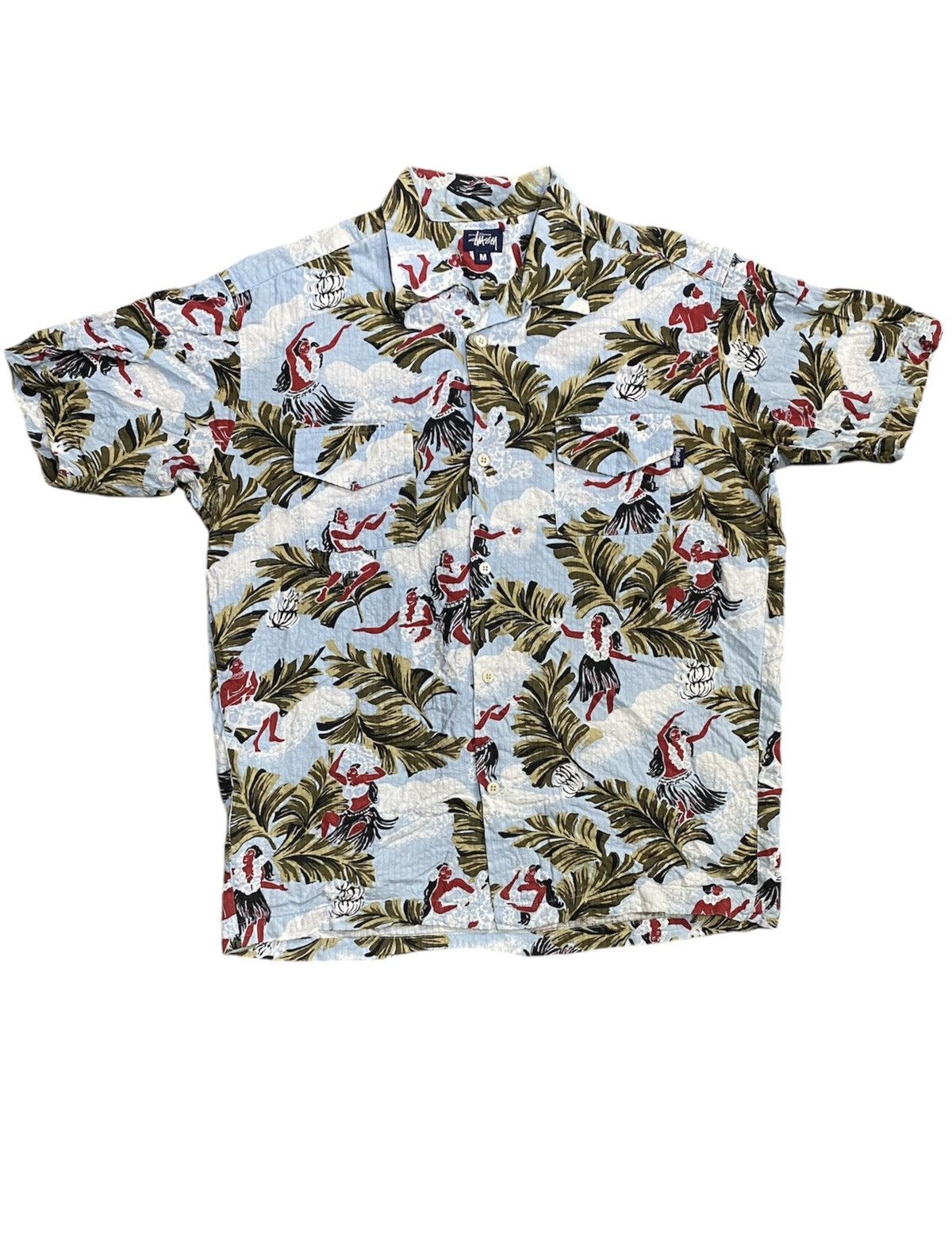 Stussy 2000s STUSSY Double pocket Hula girl Hawaiian shirt Size US M / EU 48-50 / 2 - 1 Thumbnail
