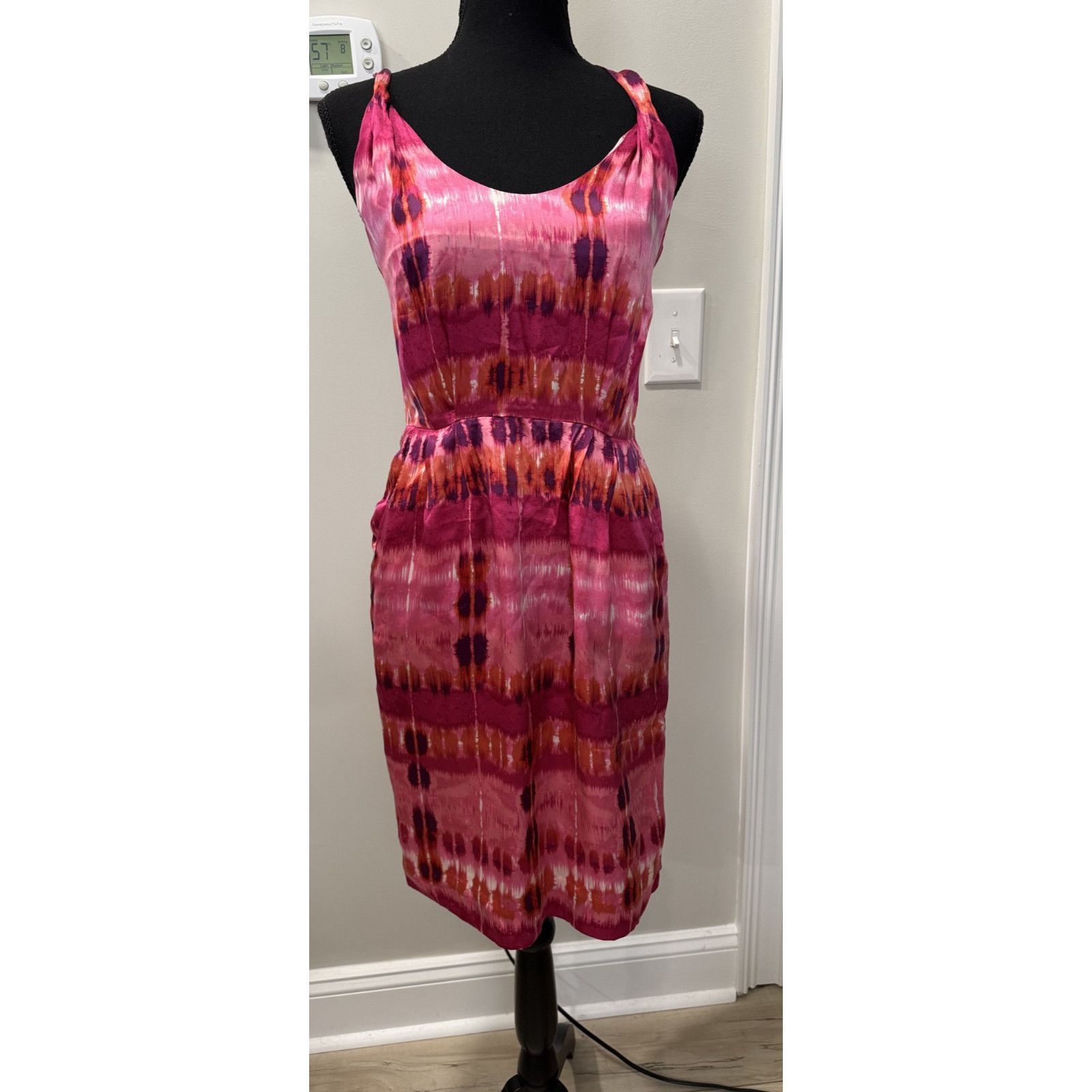 Banana Republic Twee Banana Republic Silk Twisted Shoulder Dress Pink 0 Size XS / US 0-2 / IT 36-38 - 2 Thumbnail