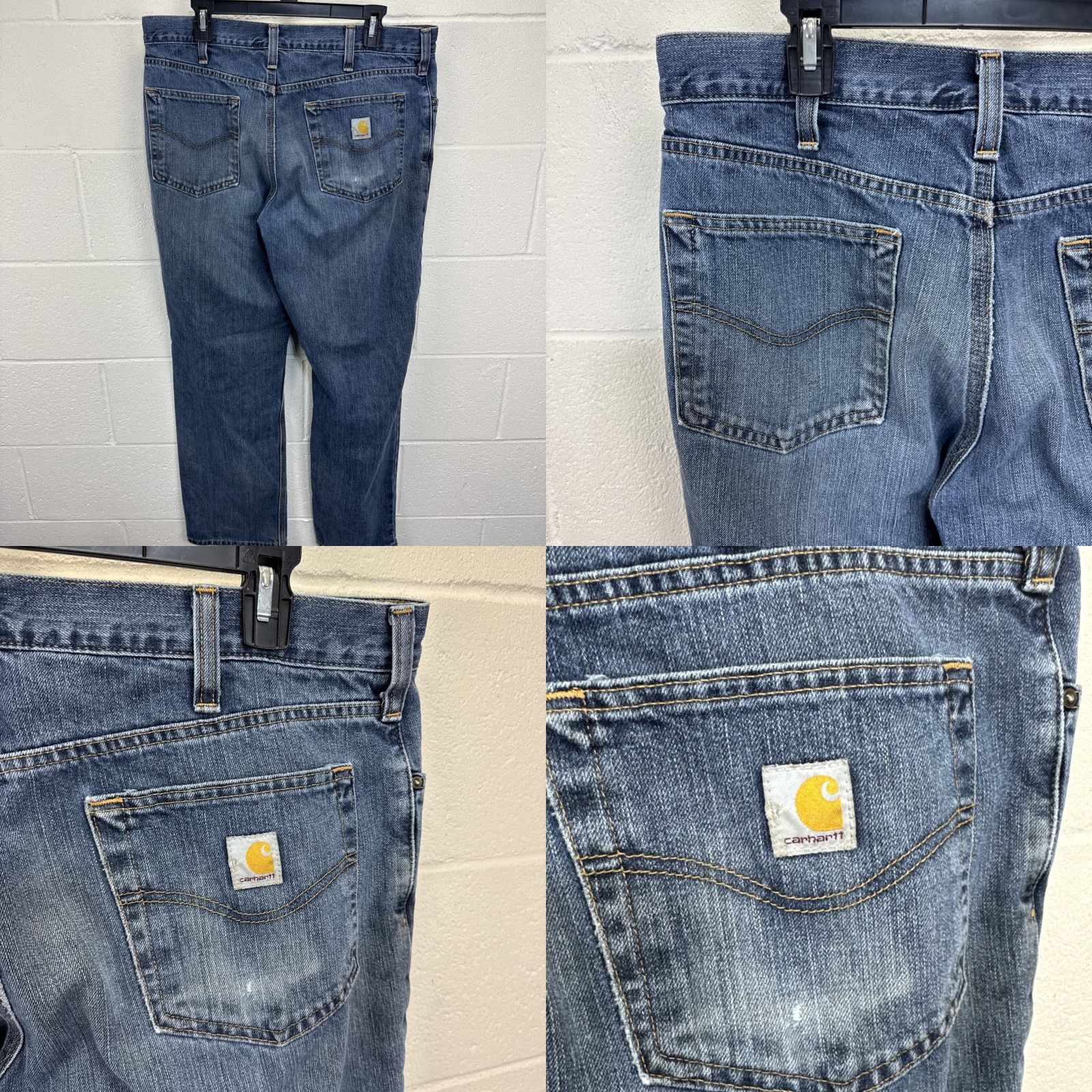 Carhartt Carhartt Jeans Relaxed Fit Mens 36x32 Medium Blue Denim 101483-968 Size US 36 / EU 52 - 8 Thumbnail