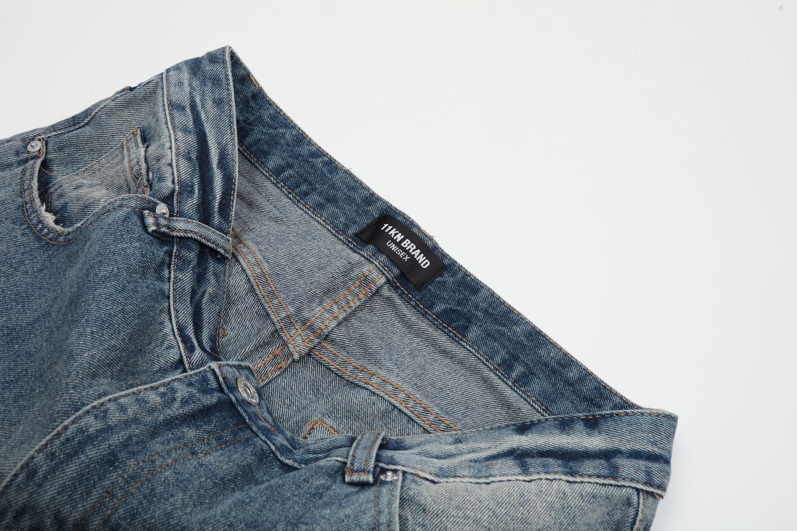 Japanese Brand × Jean Casual washed retro loose flared wide-leg jeans Size US 32 / EU 48 - 5 Thumbnail
