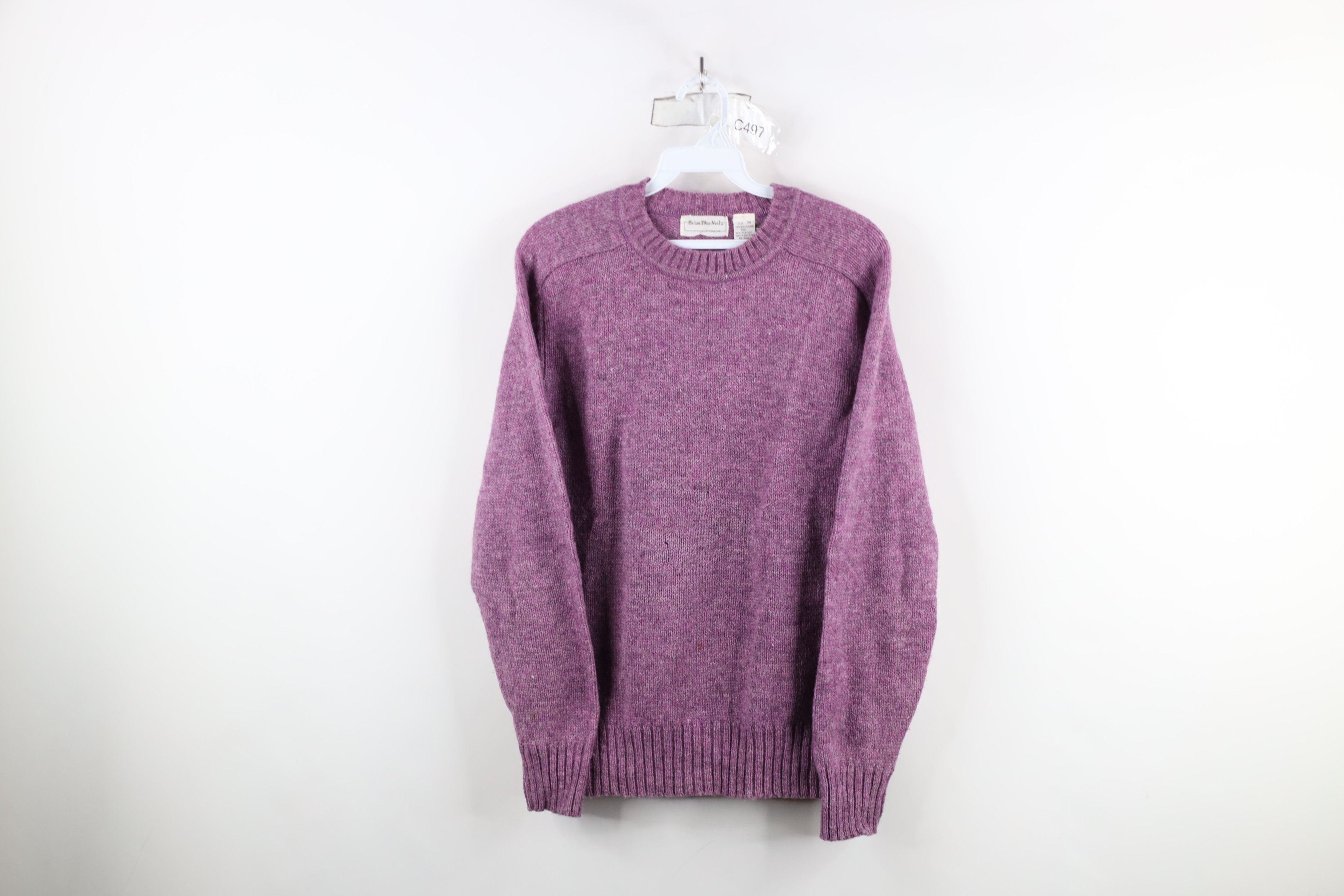Vintage Vintage 70s Streetwear Wool Blend Knit Sweater Purple AS IS Size US M / EU 48-50 / 2 - 1 Thumbnail