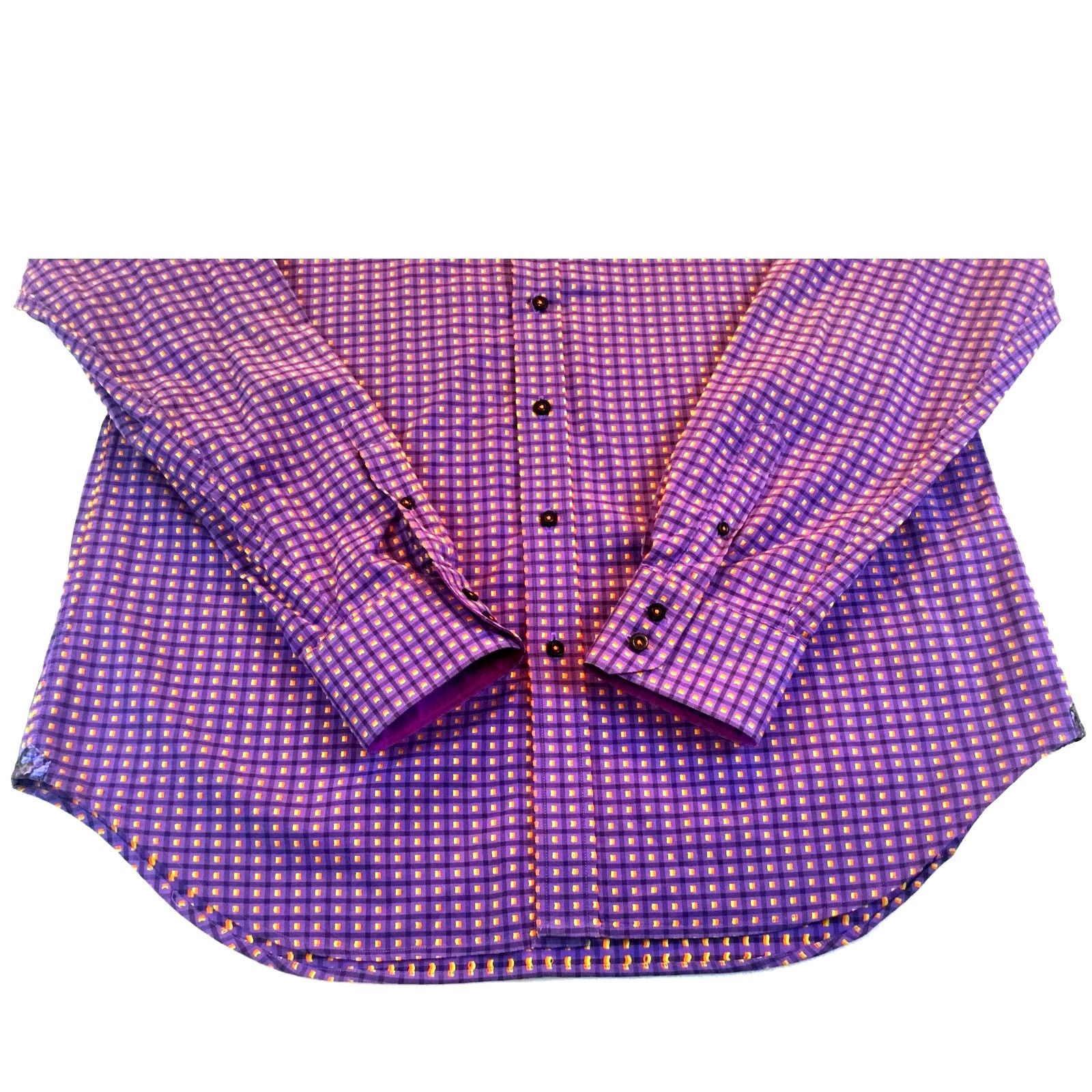 Robert Graham Robert Graham XL Purple Print Long Sleeve Shirt Size US XL / EU 56 / 4 - 8 Thumbnail
