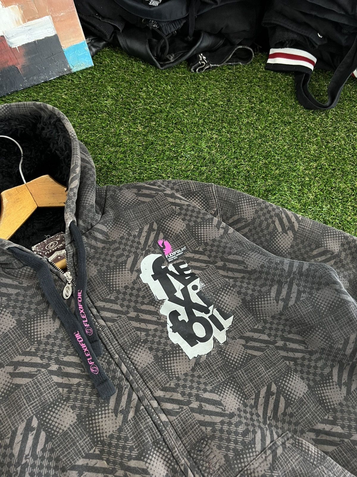 Japanese Brand Faux fur hoodie zip fleece style Ifsixwasnine lgb Size US XL / EU 56 / 4 - 3 Thumbnail