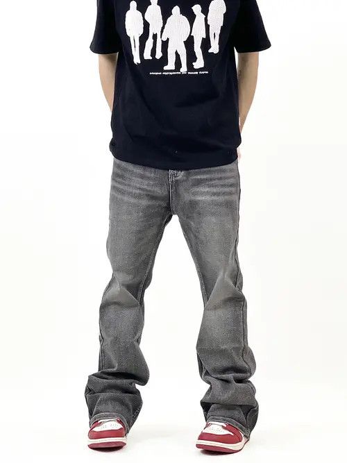 VIBE washed faded skate flared jeans Size US 34 / EU 50 - 2 Thumbnail